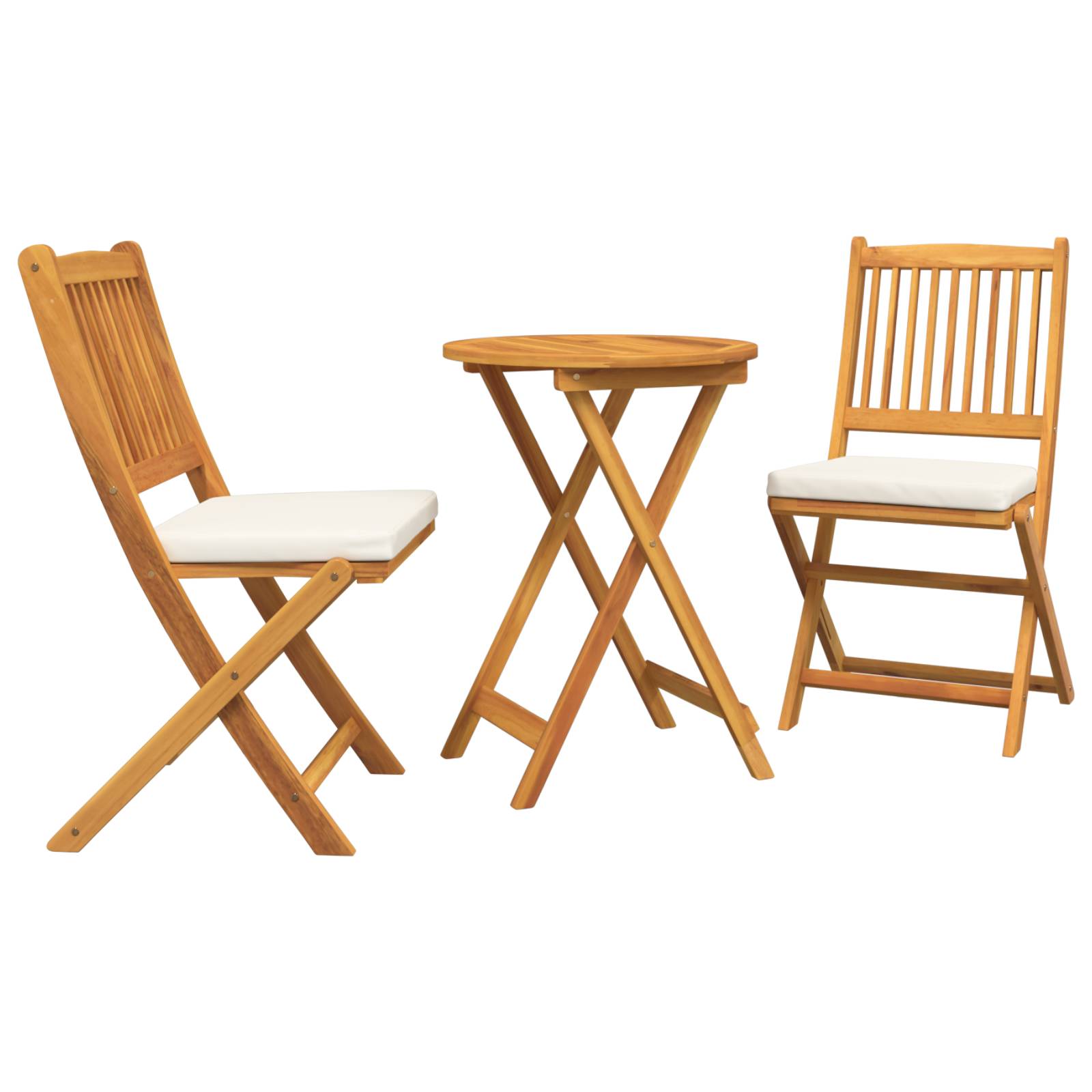 vidaXL 3-tlg. Garten-Bistro-Set Massivholz Akazie