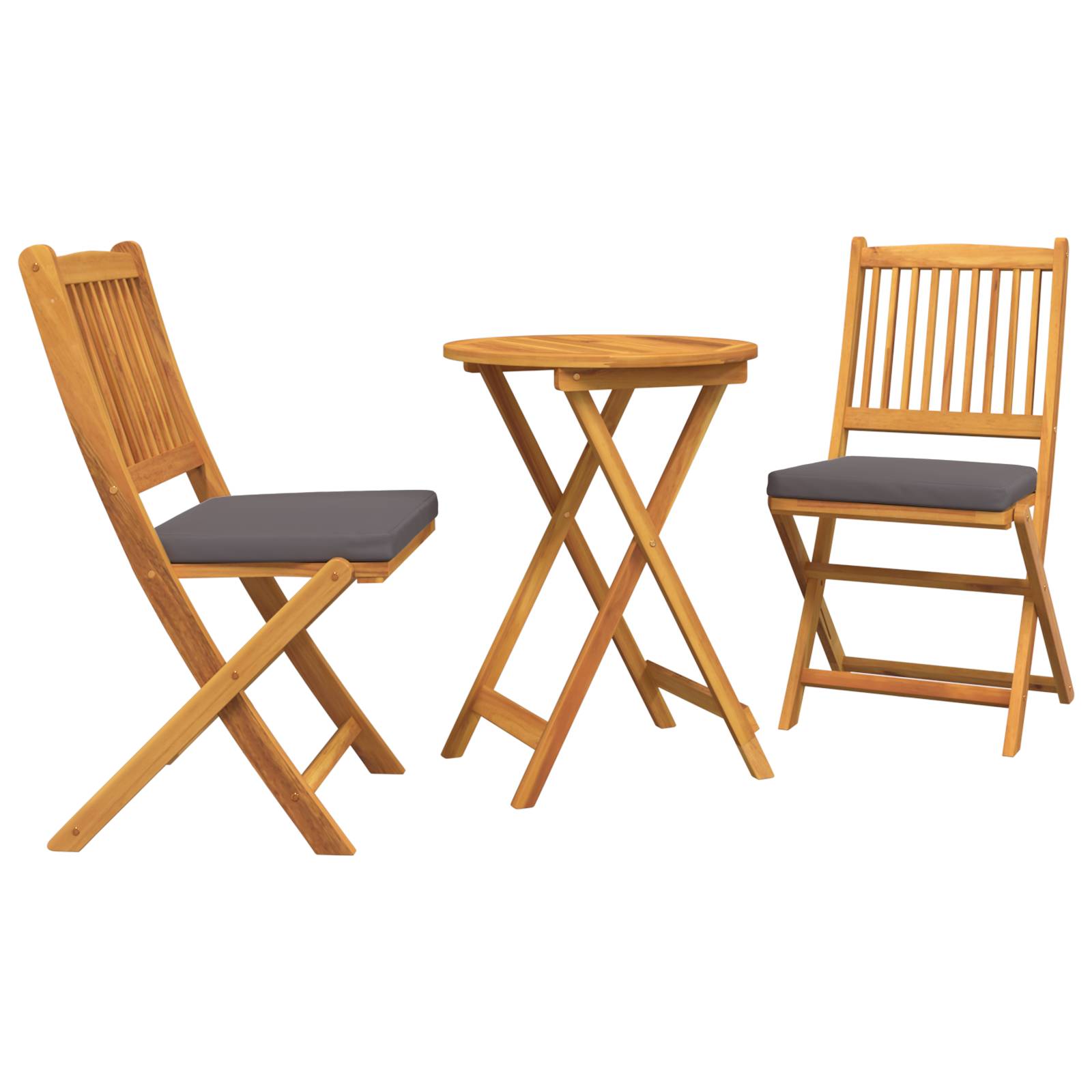 vidaXL 3-tlg. Garten-Bistro-Set Massivholz Akazie