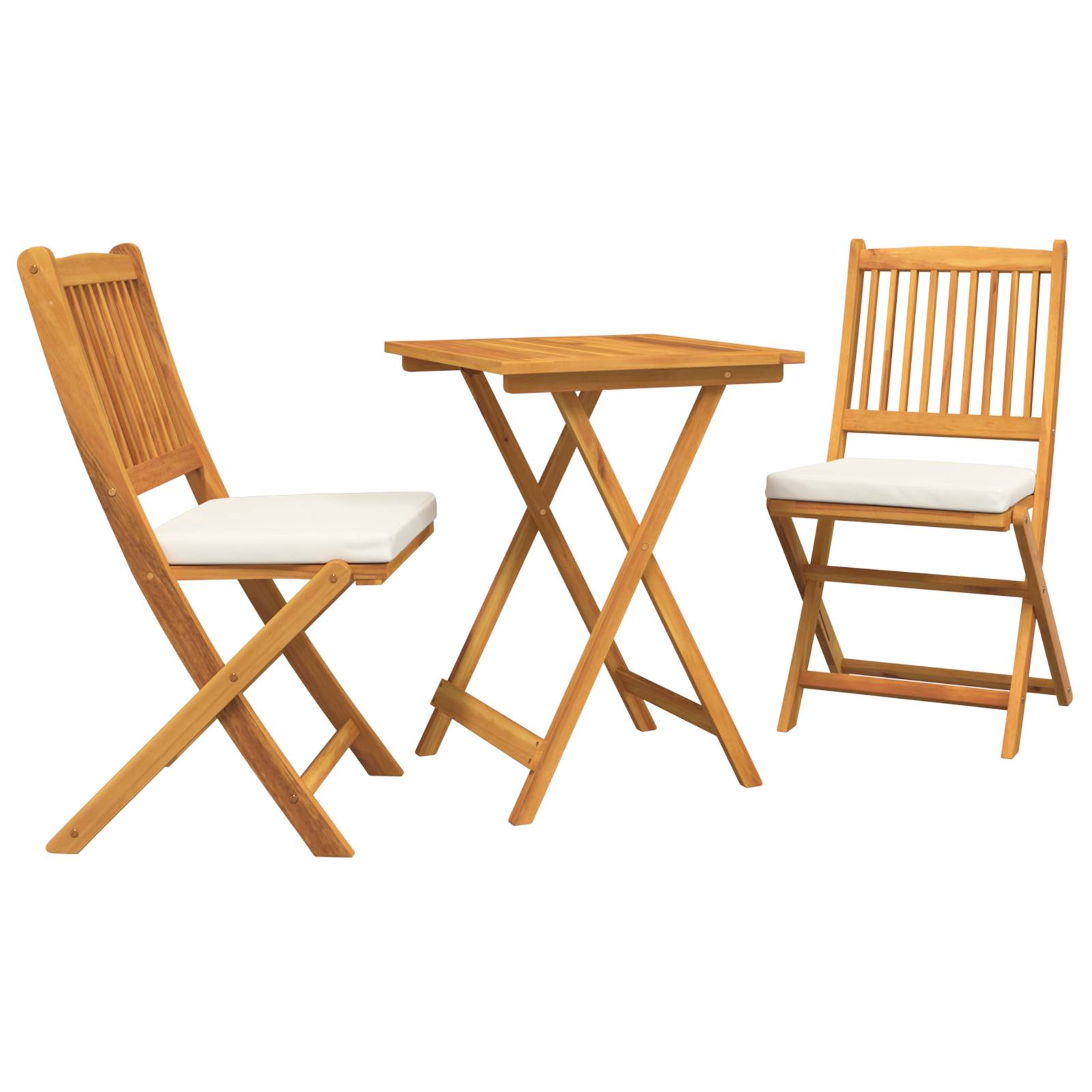 vidaXL 3-tlg. Garten-Bistro-Set Massivholz Akazie