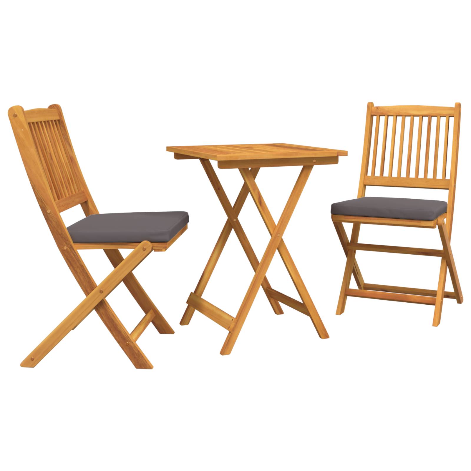 vidaXL 3-tlg. Garten-Bistro-Set Massivholz Akazie