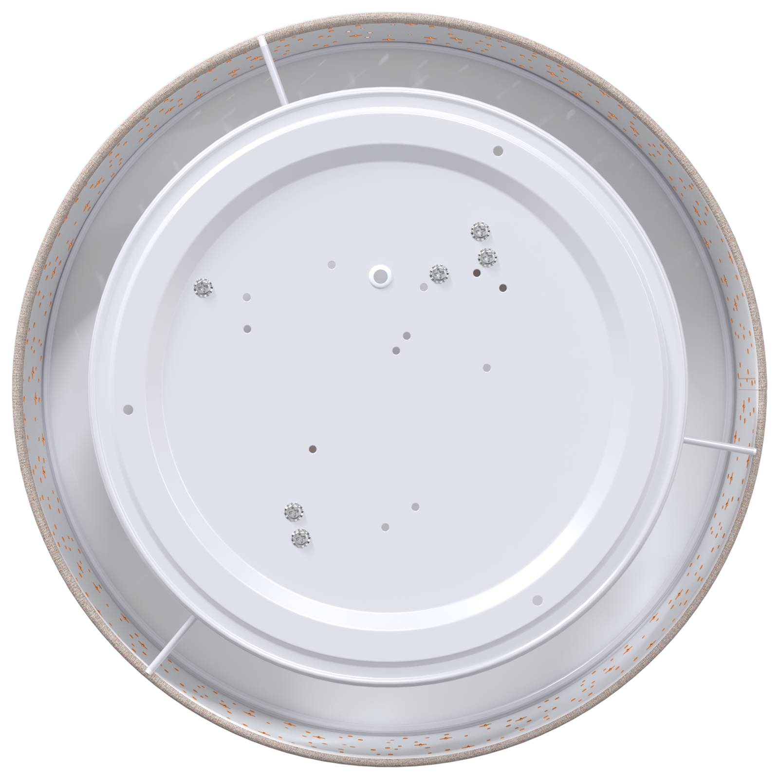 vidaXL Deckenleuchten mit Sternenhimmel Taupe Ø 38 cm Stoff E27