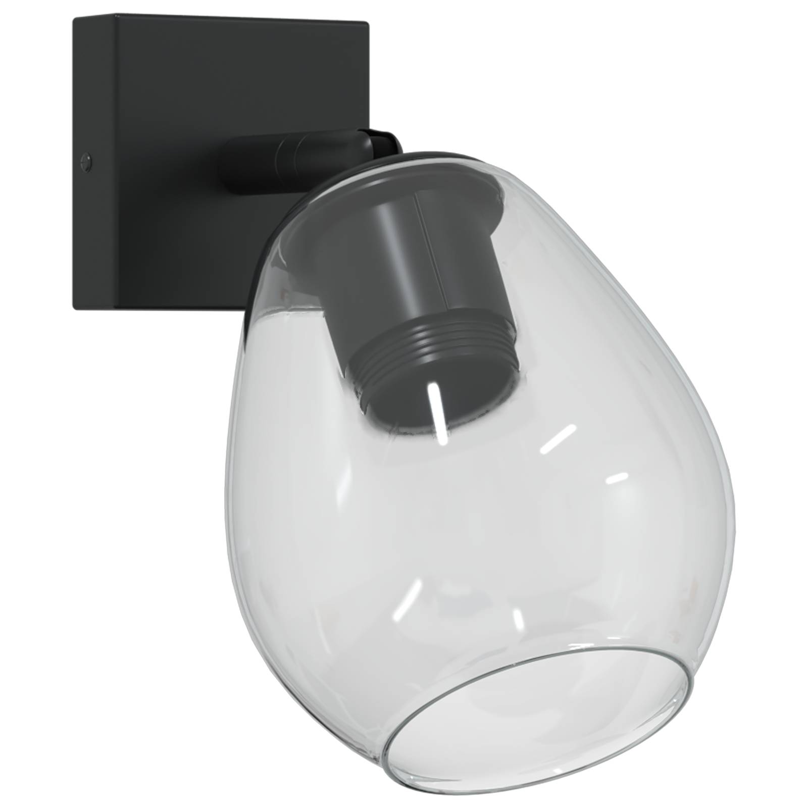 vidaXL Deckenleuchten mit Verstellbarem Glasschirm Anthrazit E27