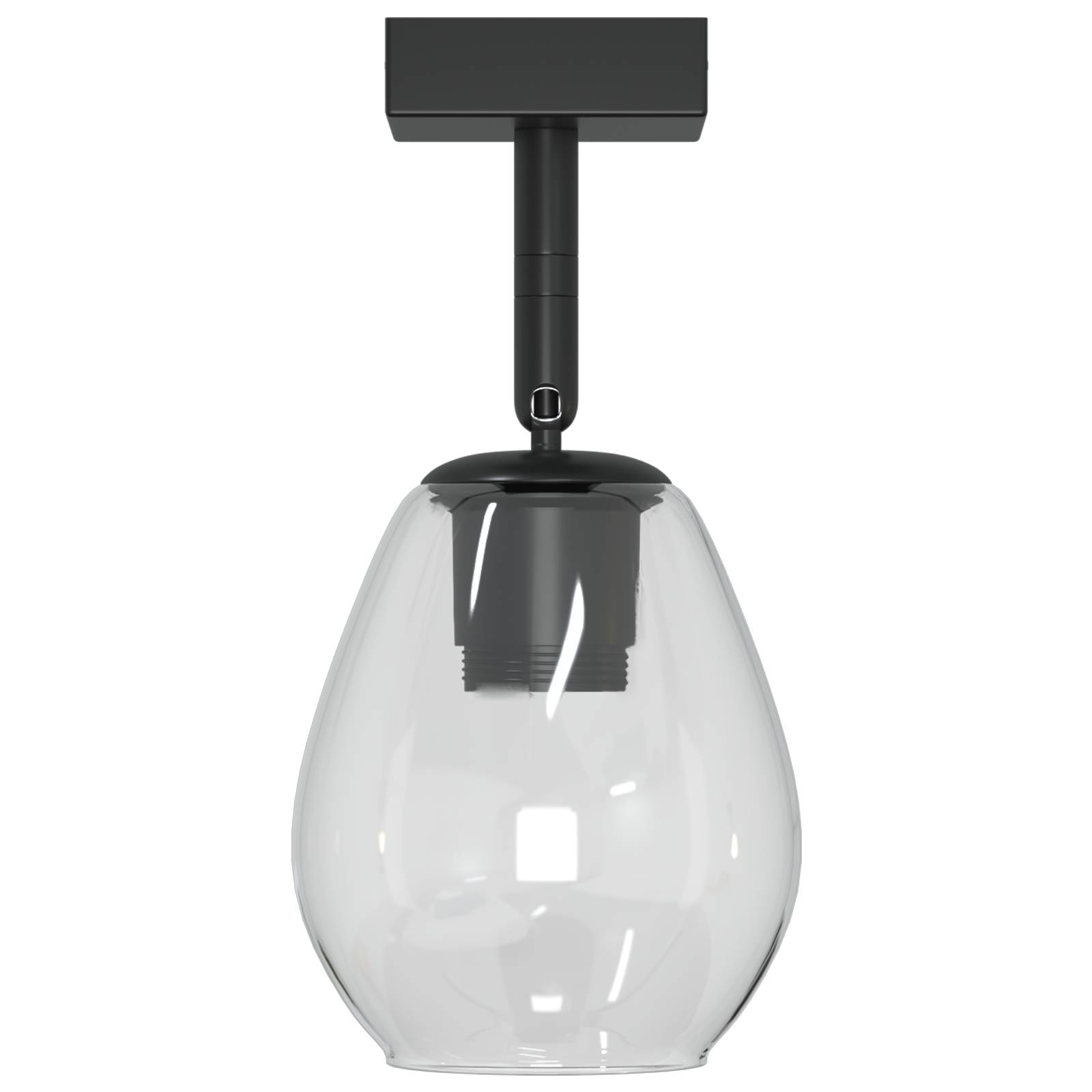 vidaXL Deckenleuchten mit Verstellbarem Glasschirm Anthrazit E27