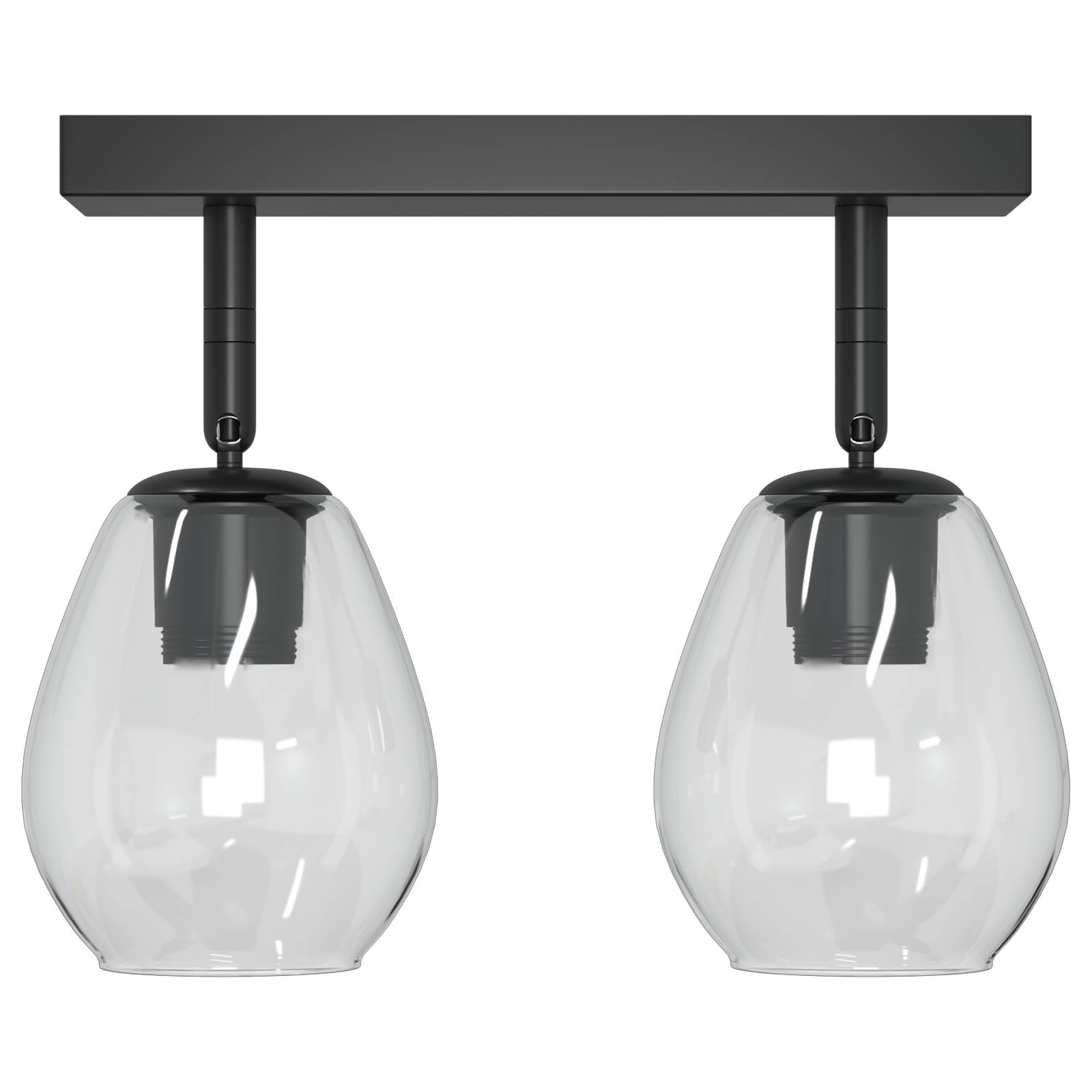 vidaXL Deckenlampen mit Verstellbarem Glasschirm Anthrazit E27