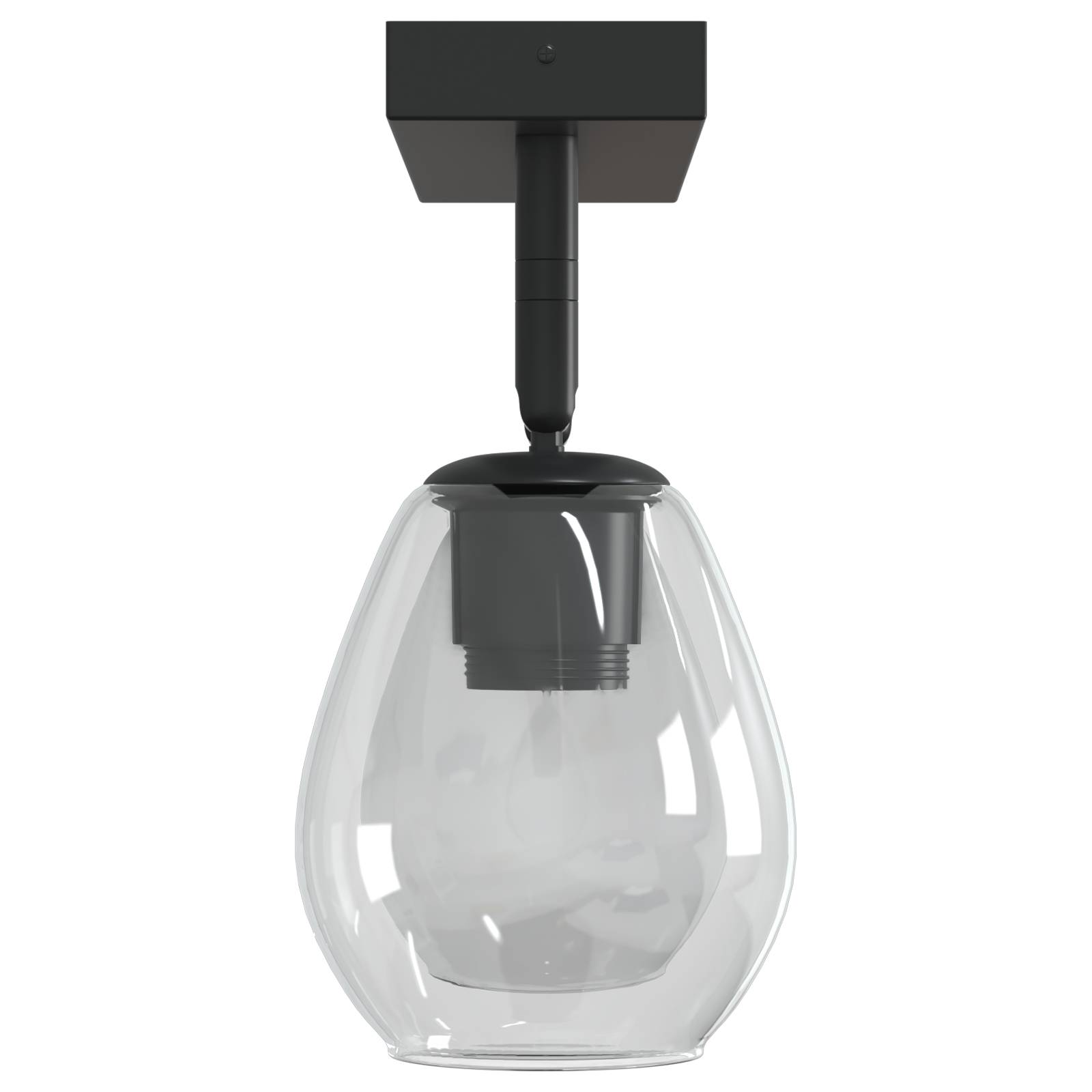 vidaXL Deckenlampen mit Verstellbarem Glasschirm Anthrazit E27