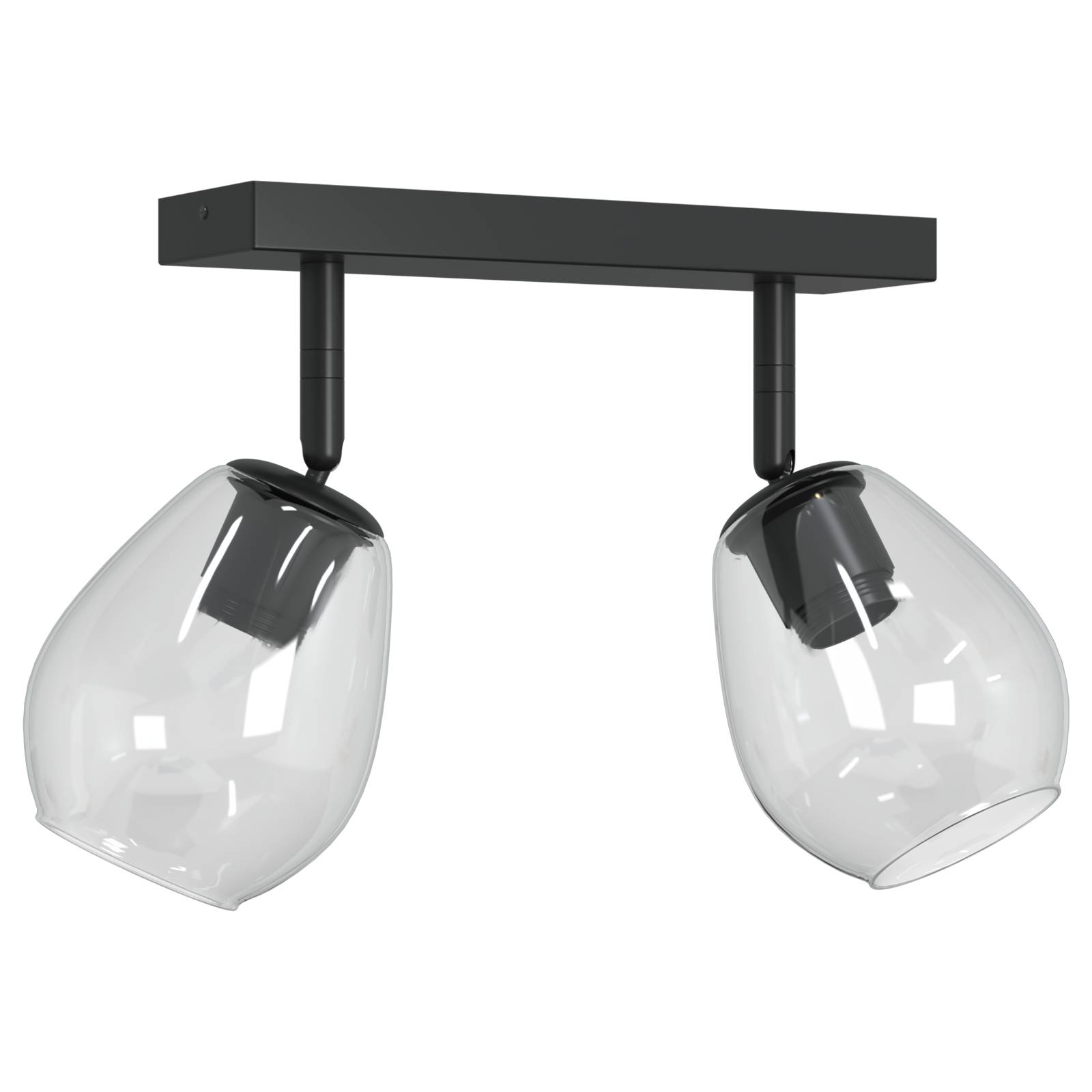 vidaXL Deckenlampen mit Verstellbarem Glasschirm Anthrazit E27