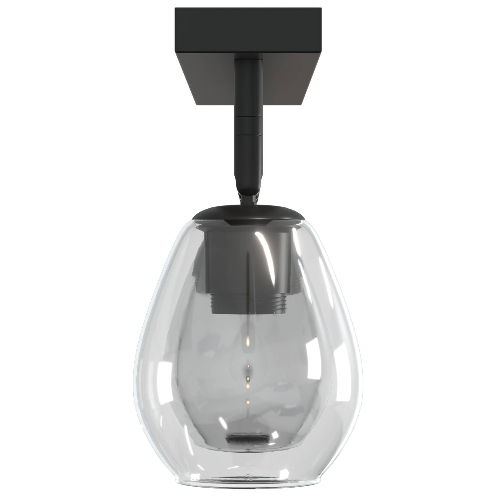 vidaXL Deckenleuchten mit Verstellbarem Glasschirm Anthrazit E27