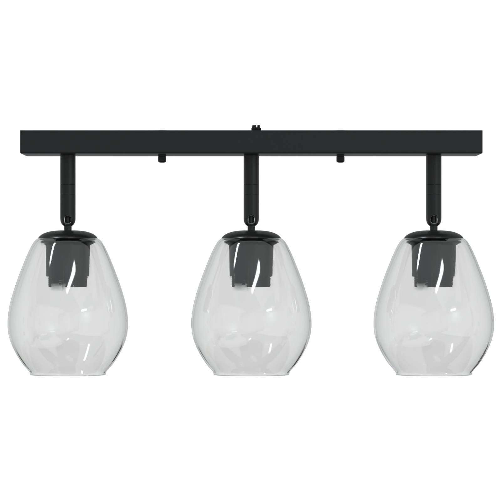 vidaXL Deckenleuchten mit Verstellbarem Glasschirm Anthrazit E27