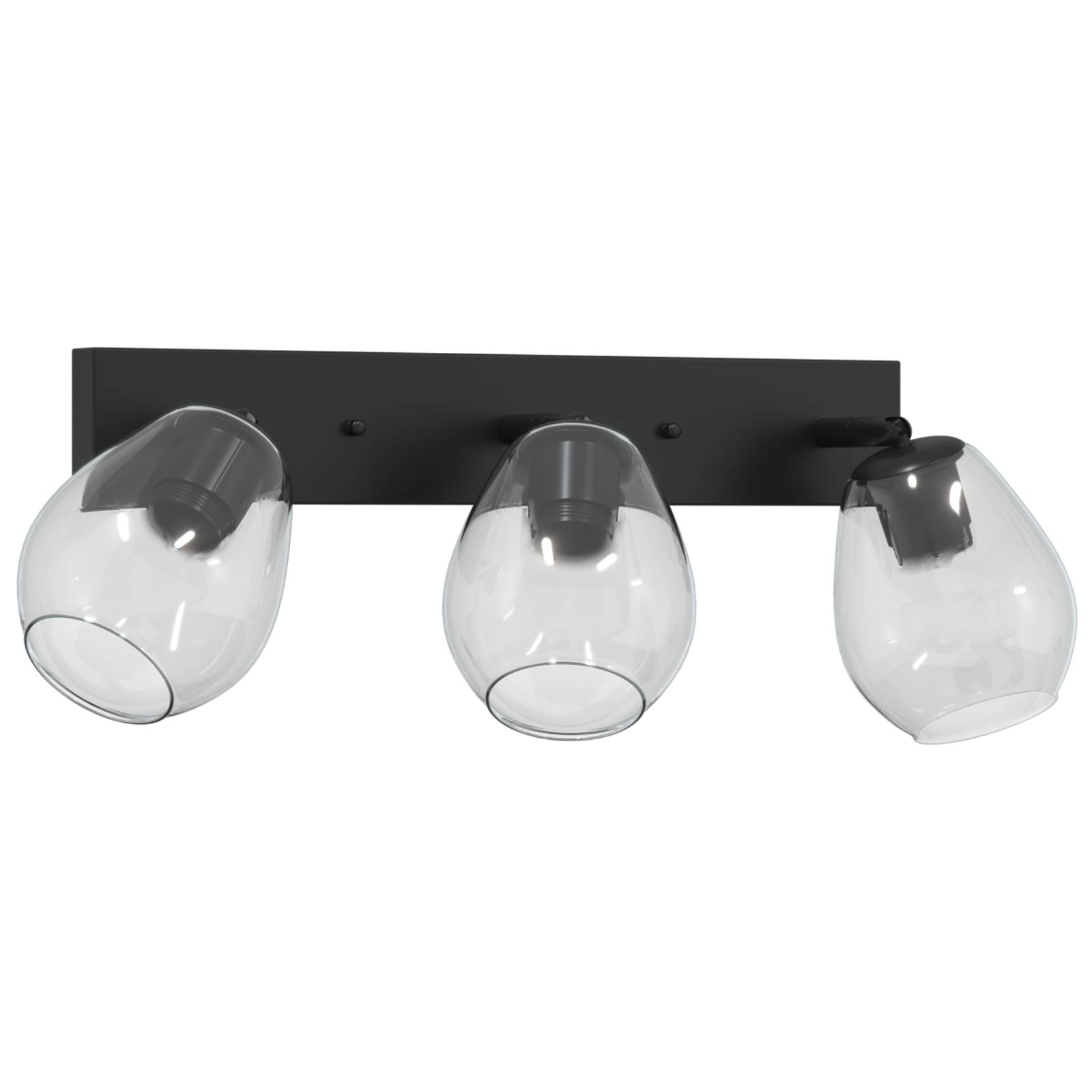 vidaXL Deckenleuchten mit Verstellbarem Glasschirm Anthrazit E27