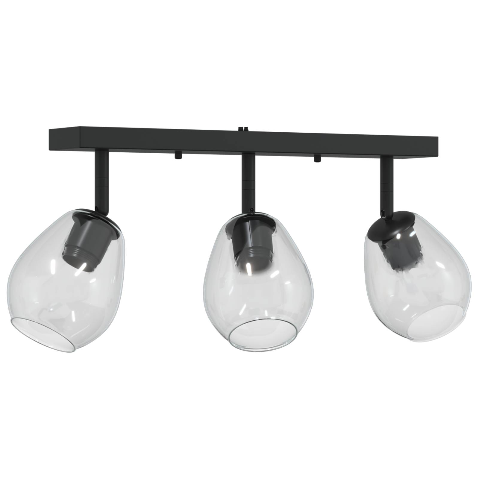 vidaXL Deckenleuchten mit Verstellbarem Glasschirm Anthrazit E27