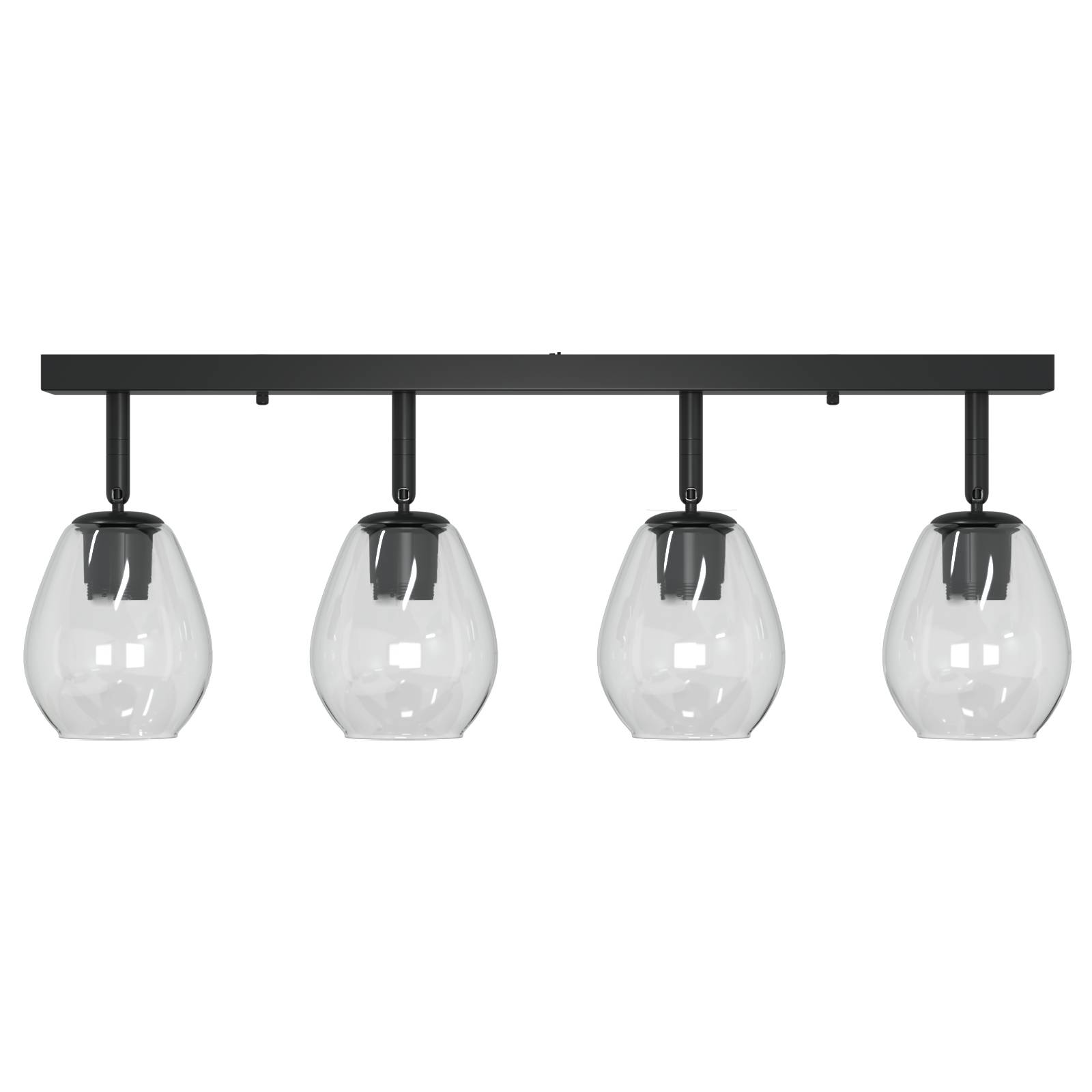 vidaXL Deckenleuchten mit Verstellbarem Glasschirm Anthrazit E27
