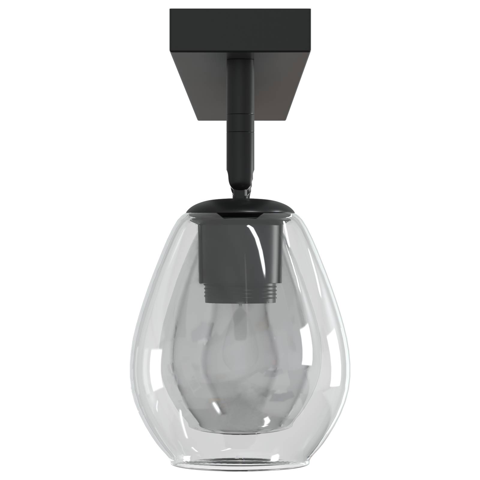 vidaXL Deckenleuchten mit Verstellbarem Glasschirm Anthrazit E27