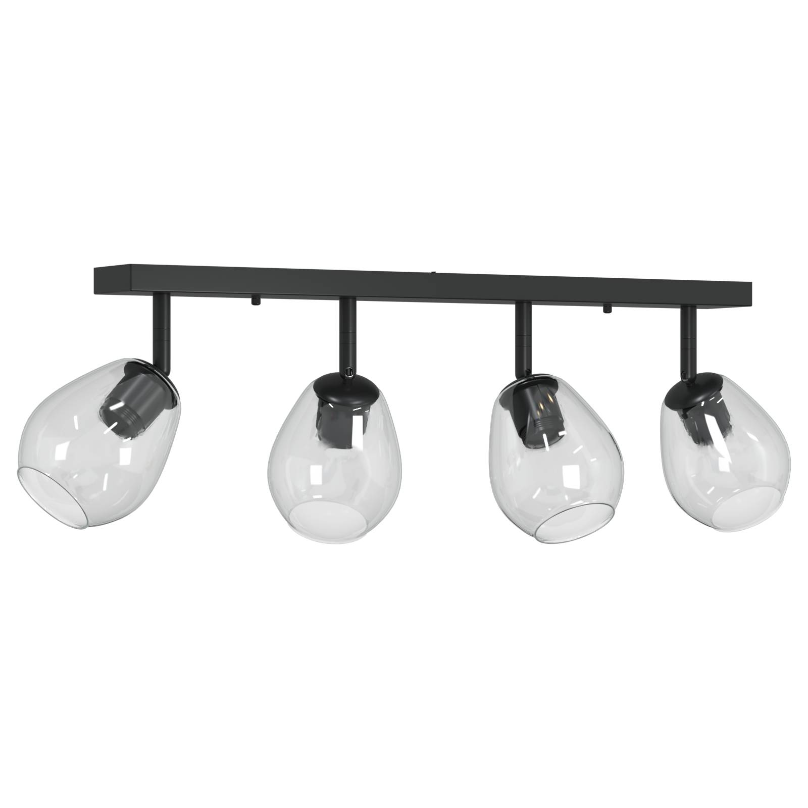 vidaXL Deckenleuchten mit Verstellbarem Glasschirm Anthrazit E27