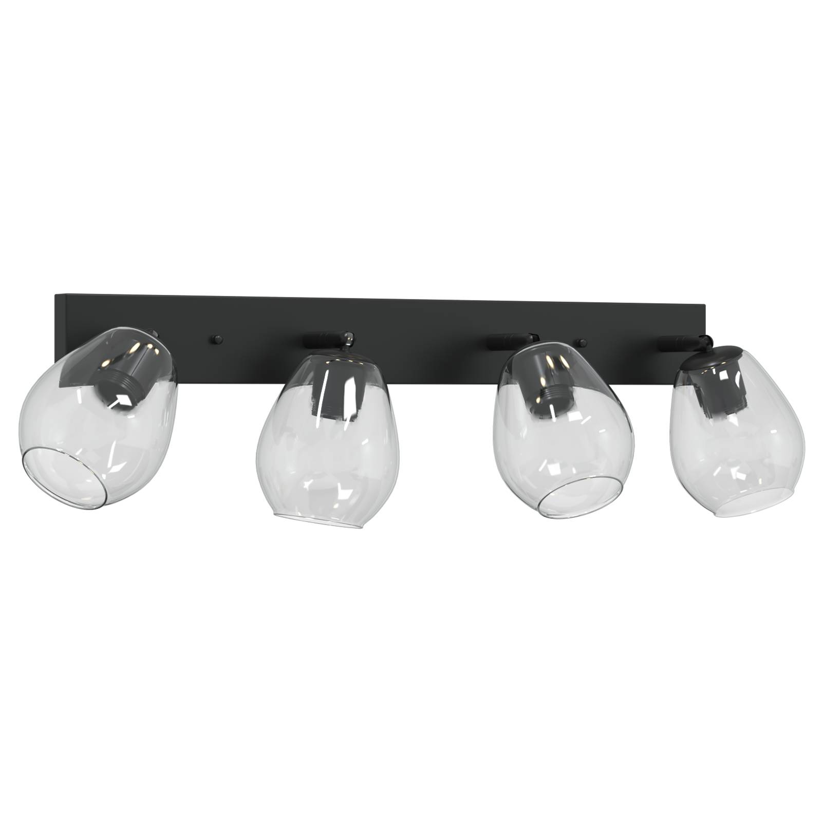 vidaXL Deckenleuchten mit Verstellbarem Glasschirm Anthrazit E27