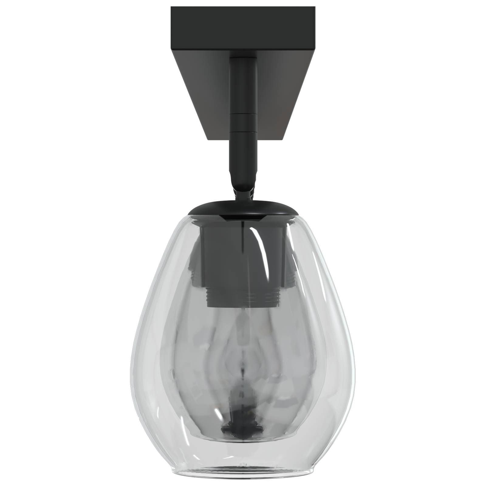 vidaXL Deckenleuchten mit Verstellbarem Glasschirm Anthrazit E27