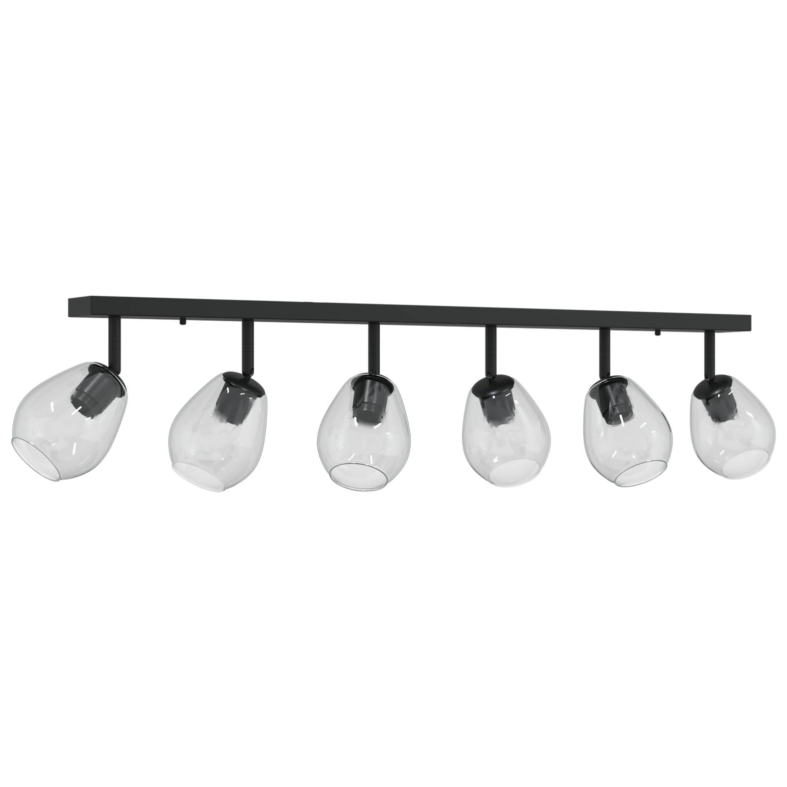vidaXL Deckenleuchten mit Verstellbarem Glasschirm Anthrazit E27