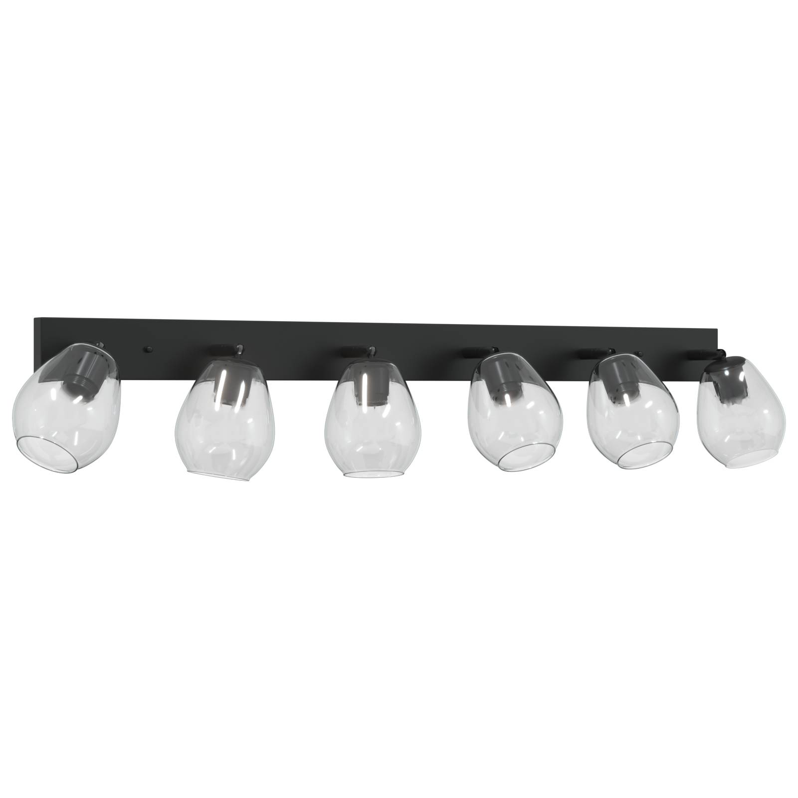 vidaXL Deckenleuchten mit Verstellbarem Glasschirm Anthrazit E27