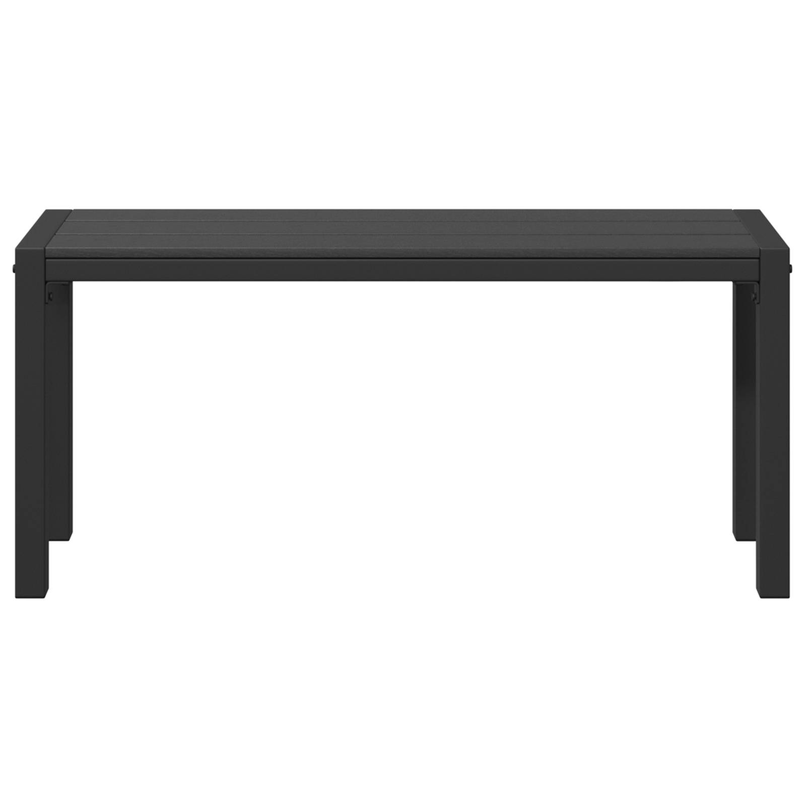 vidaXL Gartenbank 100 cm Stahl und WPC Schwarz