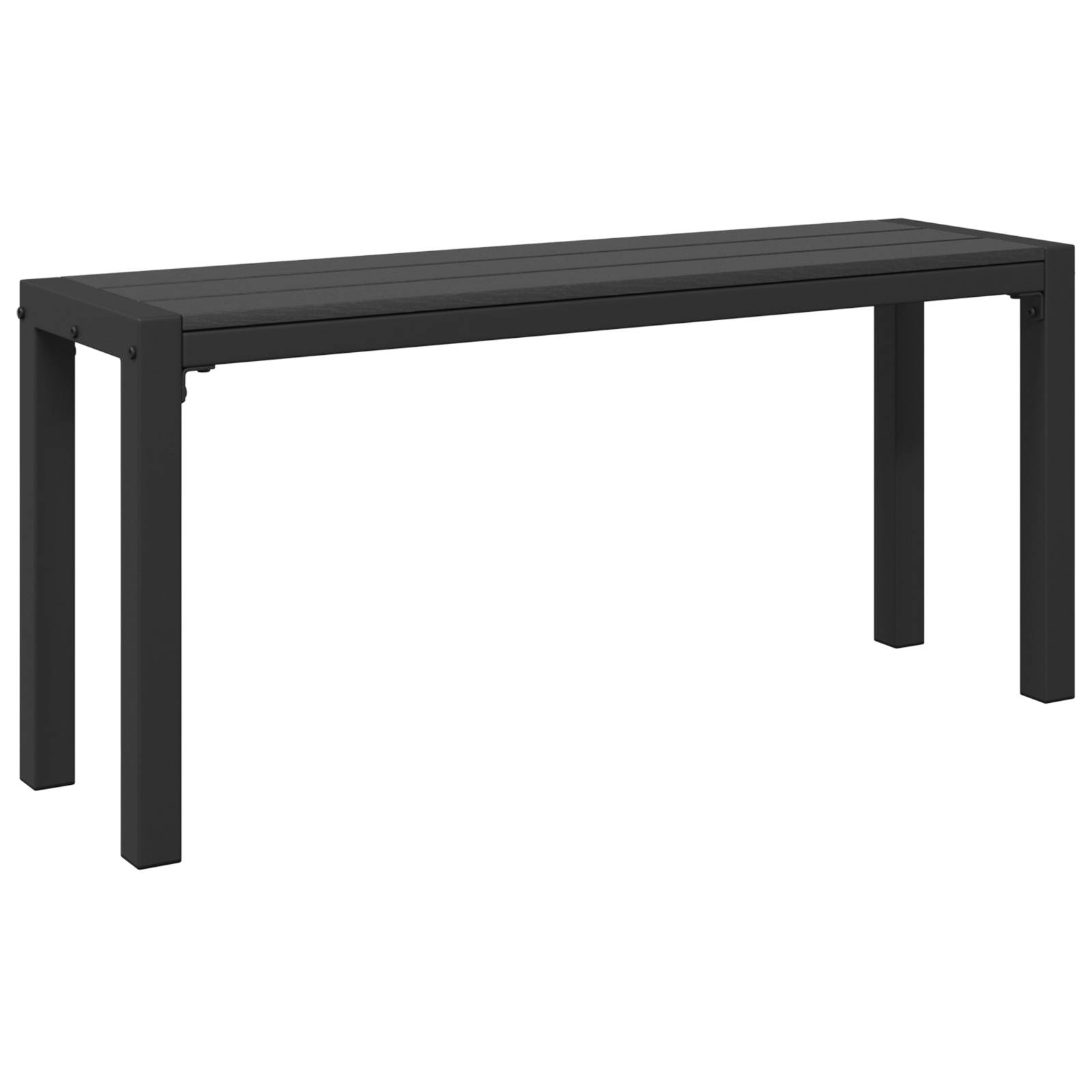 vidaXL Gartenbank 100 cm Stahl und WPC Schwarz
