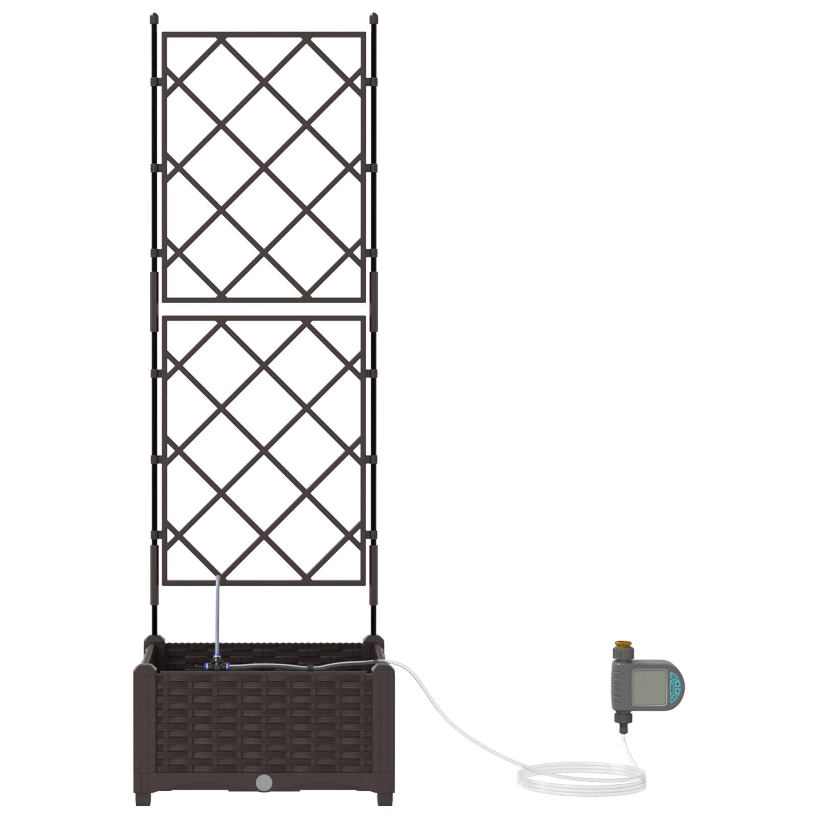 vidaXL Pflanzkasten mit Bewässerungssystem Braun