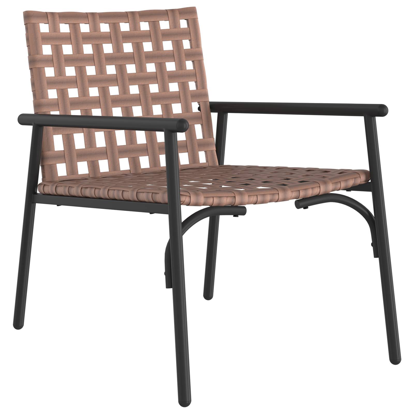 vidaXL 4-tlg. Outdoor-Bistro-Set Braun Rattan und Stahl