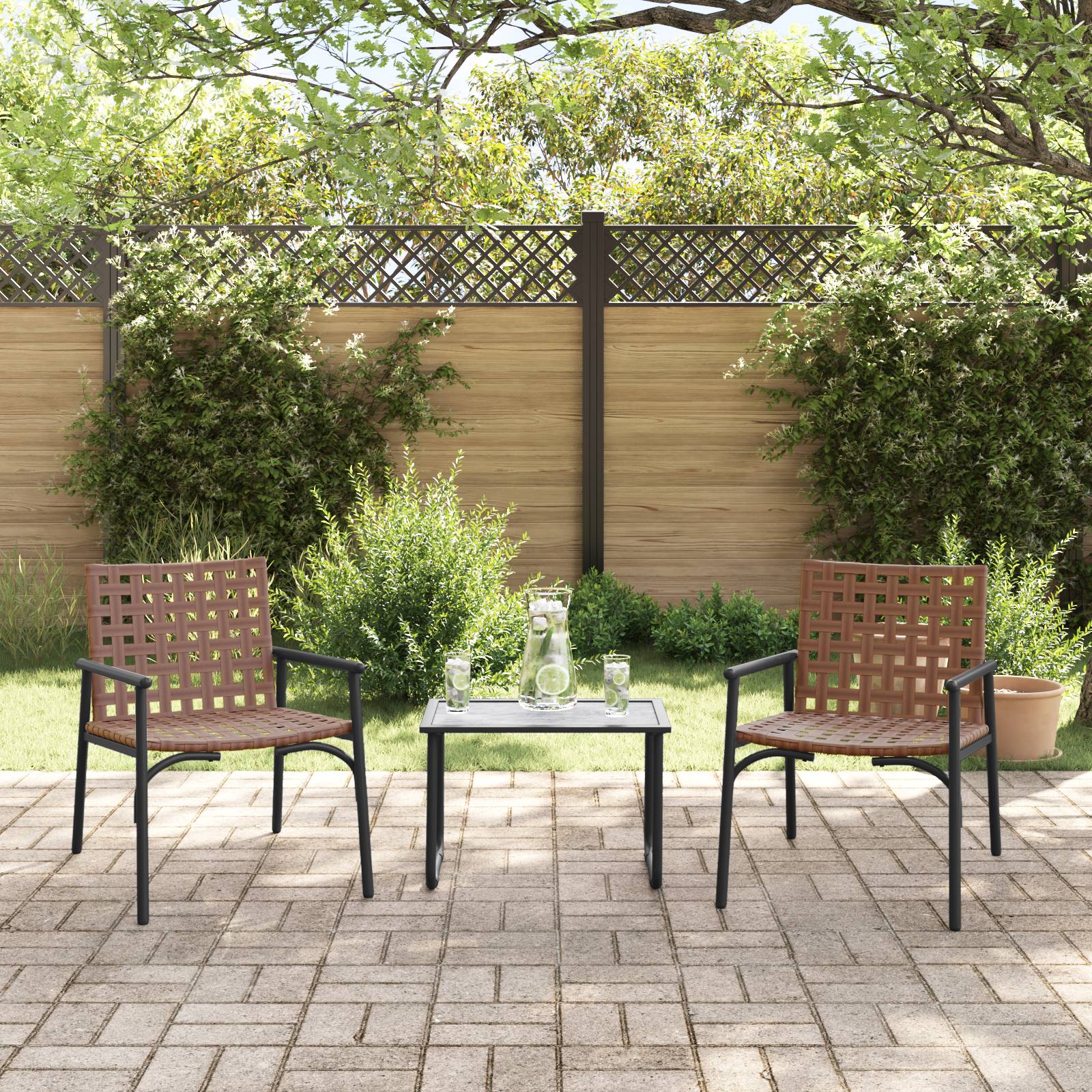 vidaXL Gartenstühle 2 Stk. Schwarz 79x56x73,5 cm Poly Rattan