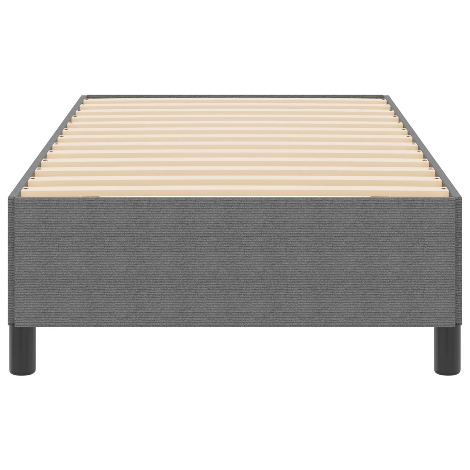 vidaXL Bettgestell Hellgrau 90x190 cm Cordstoff