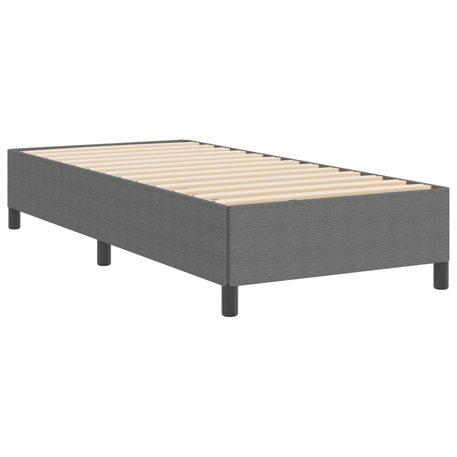 vidaXL Bettgestell Hellgrau 90x190 cm Cordstoff