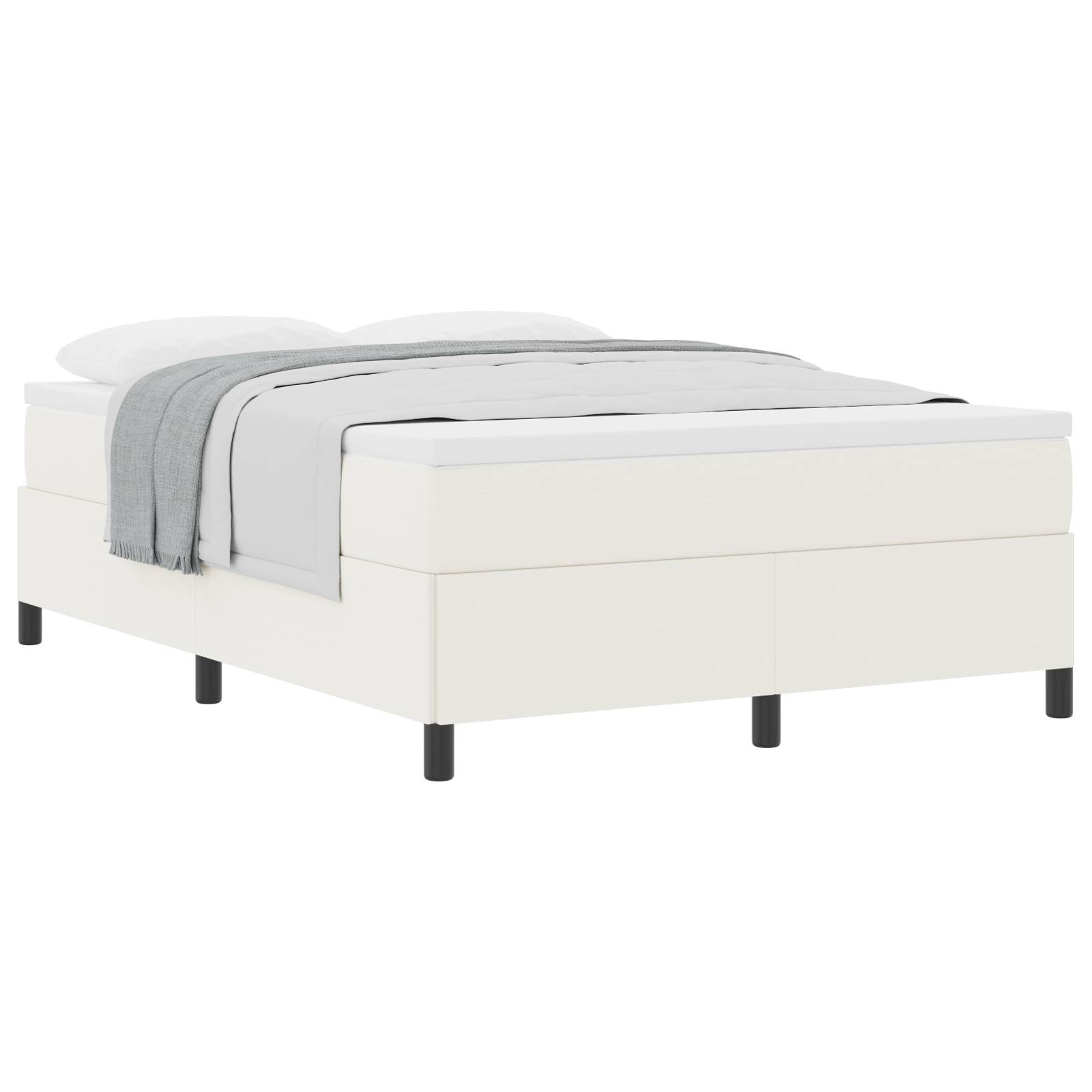 vidaXL Bettgestell Creme 140x190 cm Cordstoff