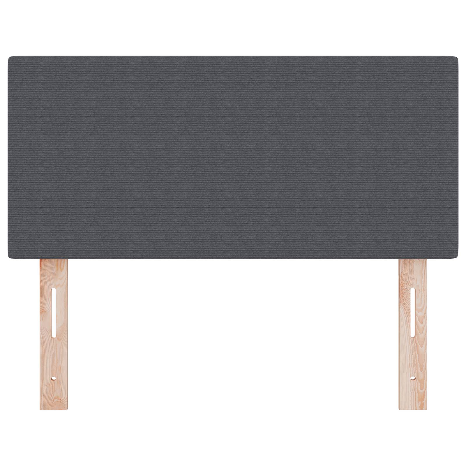 vidaXL LED Kopfteil Einfarbig Dunkelgrau 100 cm Cordstoff