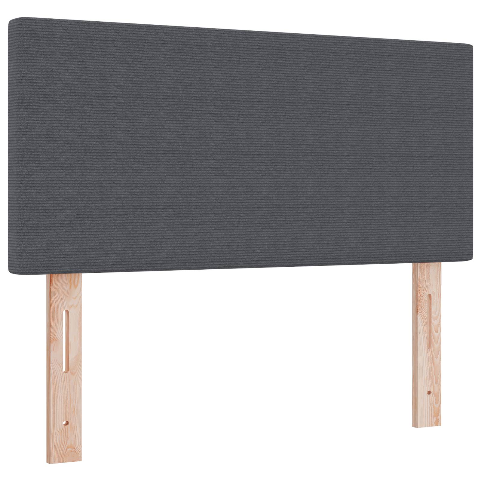 vidaXL LED Kopfteil Einfarbig Dunkelgrau 100 cm Cordstoff