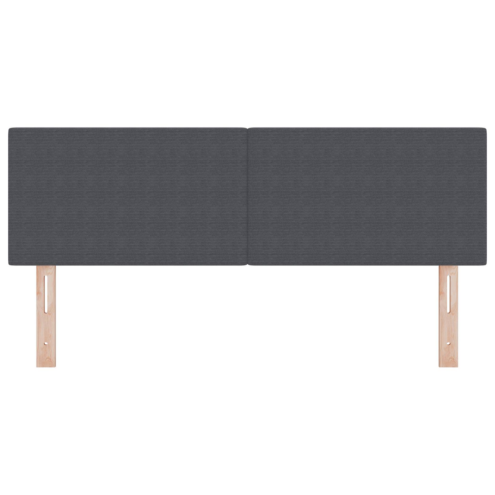 vidaXL Kopfteil Einfarbig Dunkelgrau 140 cm Cordstoff