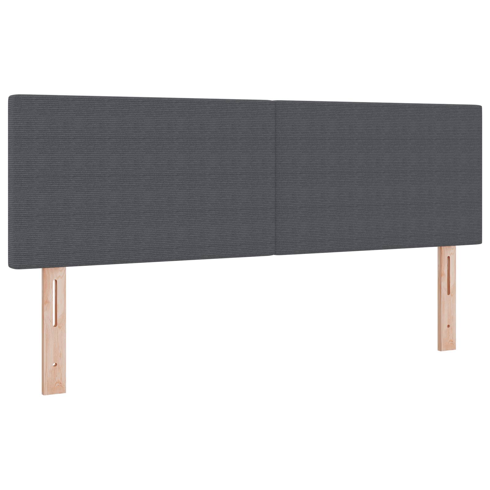 vidaXL Kopfteil Einfarbig Dunkelgrau 140 cm Cordstoff