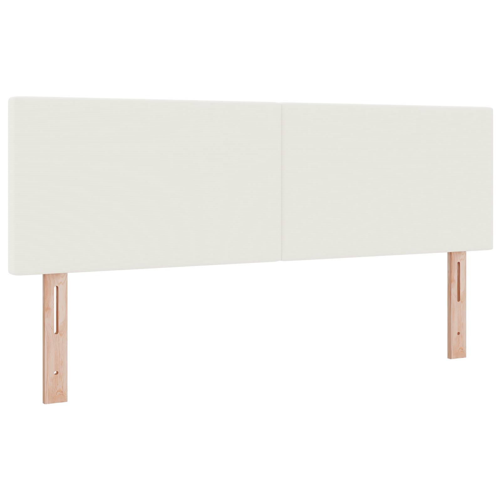 vidaXL Kopfteil Einfarbig Creme 140 cm Cordstoff