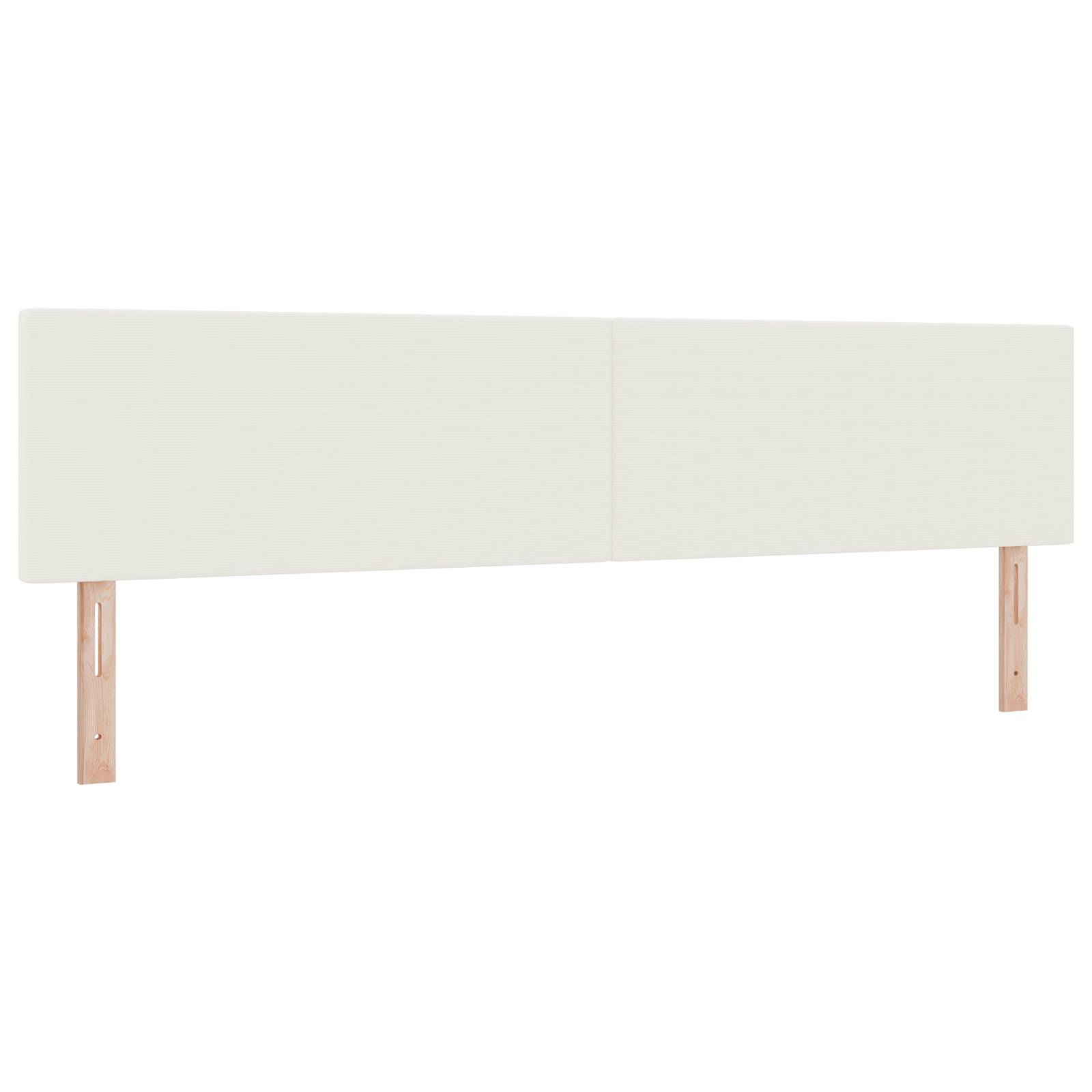 vidaXL Kopfteil Einfarbig Creme 200 cm Cordstoff