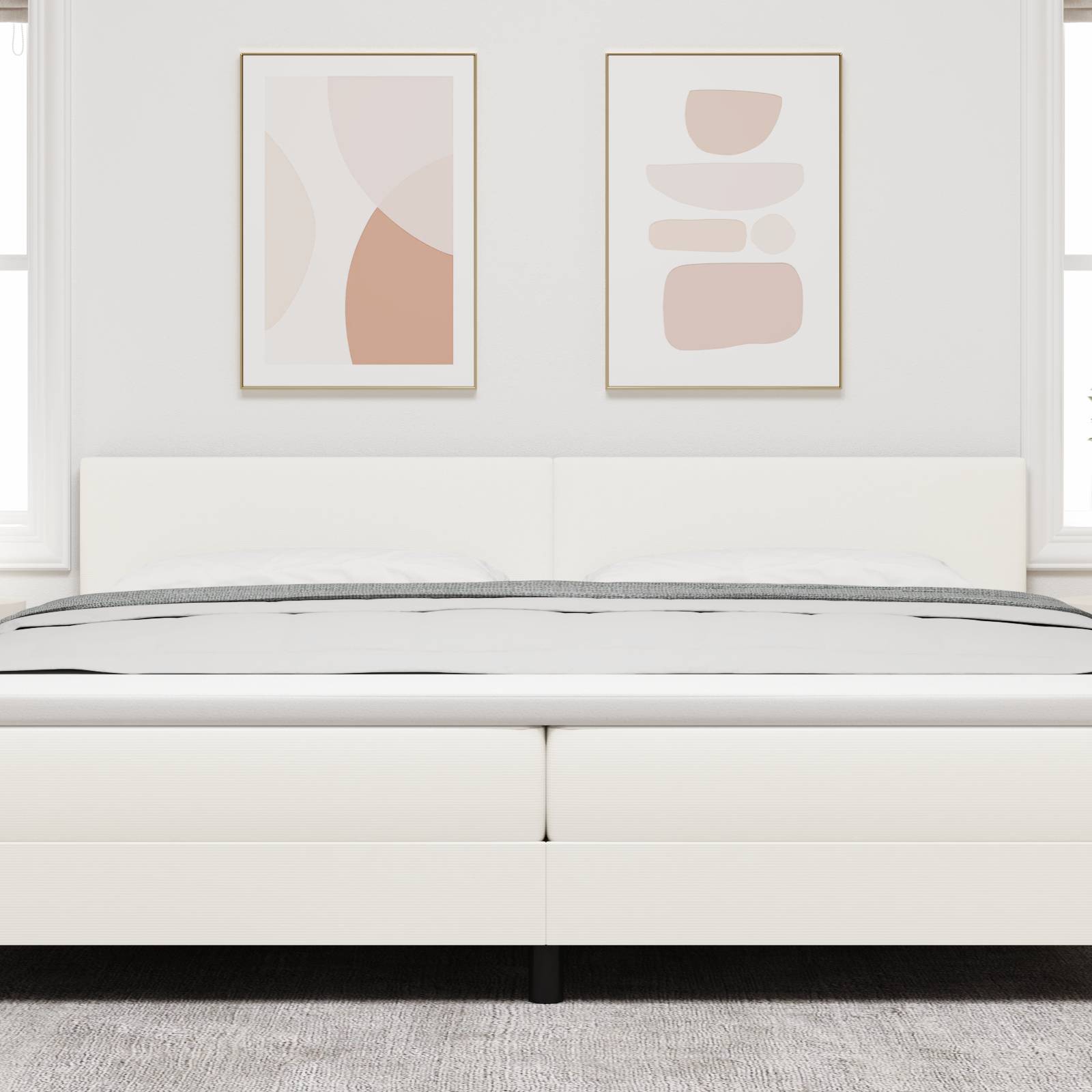 vidaXL Kopfteil Einfarbig Creme 200 cm Cordstoff