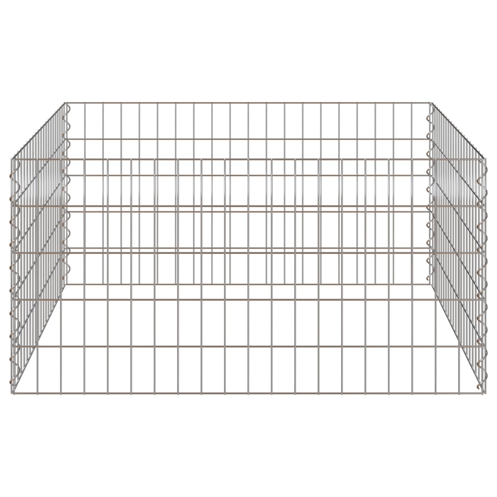vidaXL Gartenkomposter 100x100x50 cm Verzinkter Stahl Quadratisch