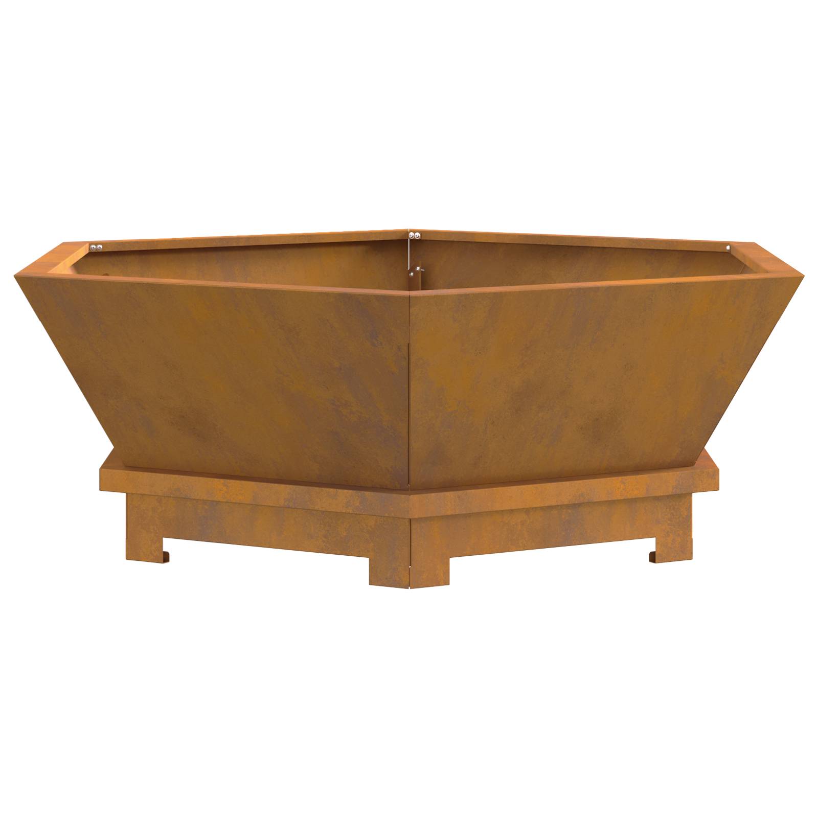 vidaXL Feuerstelle Sechseckig 75x75x28 cm Cortenstahl