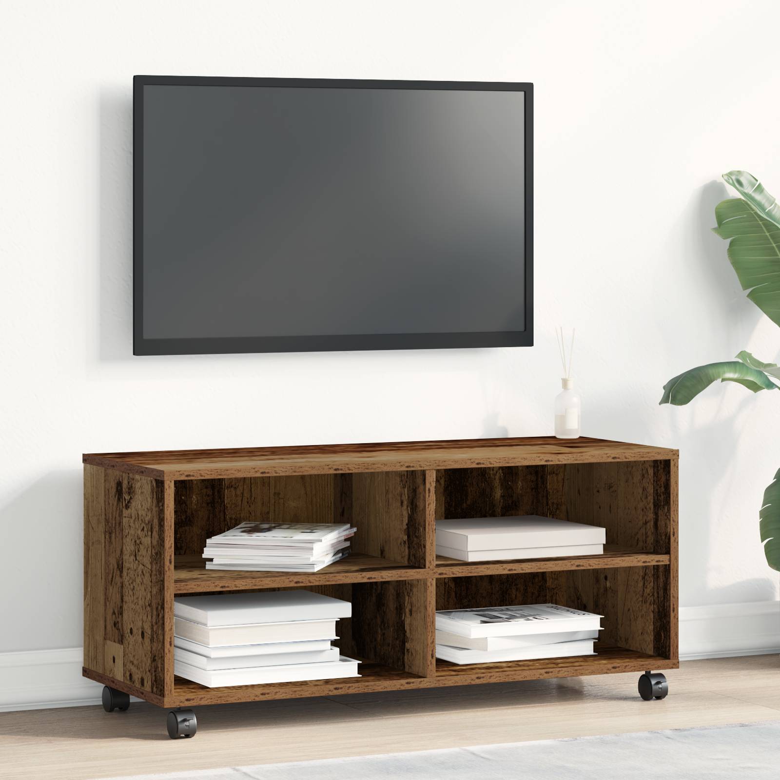 vidaXL TV-Schrank Altholz 90x35x35 cm Holzwerkstoff