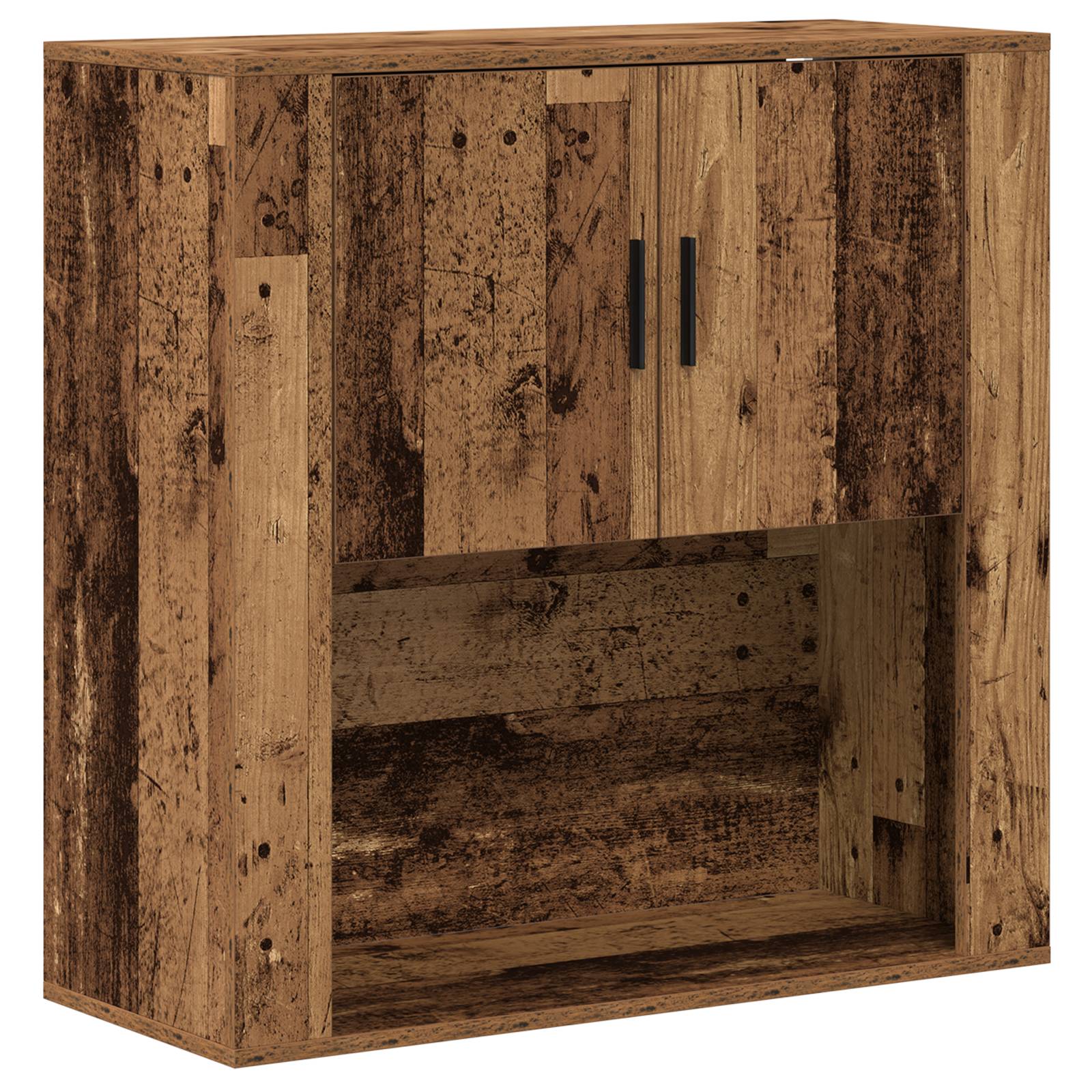 vidaXL Wandschrank Altholz 80x33x80 cm Holzwerkstoff