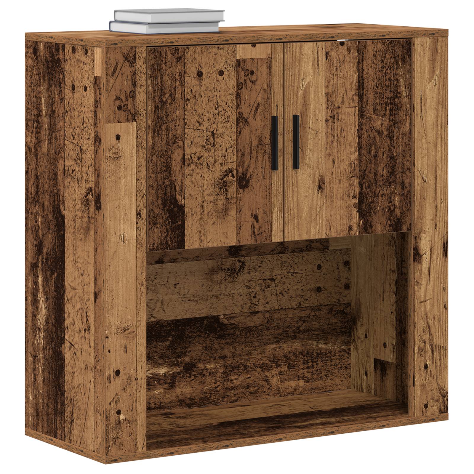 vidaXL Wandschrank Altholz 80x33x80 cm Holzwerkstoff