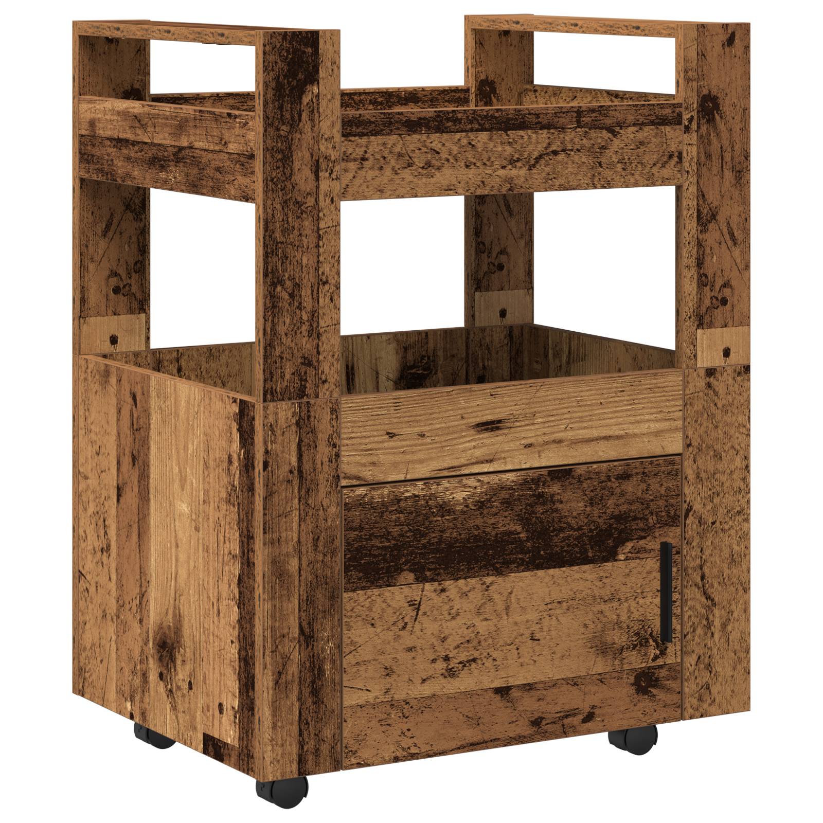 vidaXL Küchenwagen Altholz 60x45x80 cm Holzwerkstoff