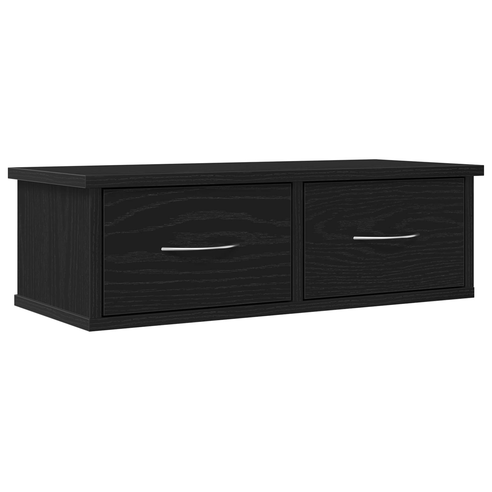vidaXL Wandschublade Schwarz Eiche 60x26x18,5cm Holzwerkstoff