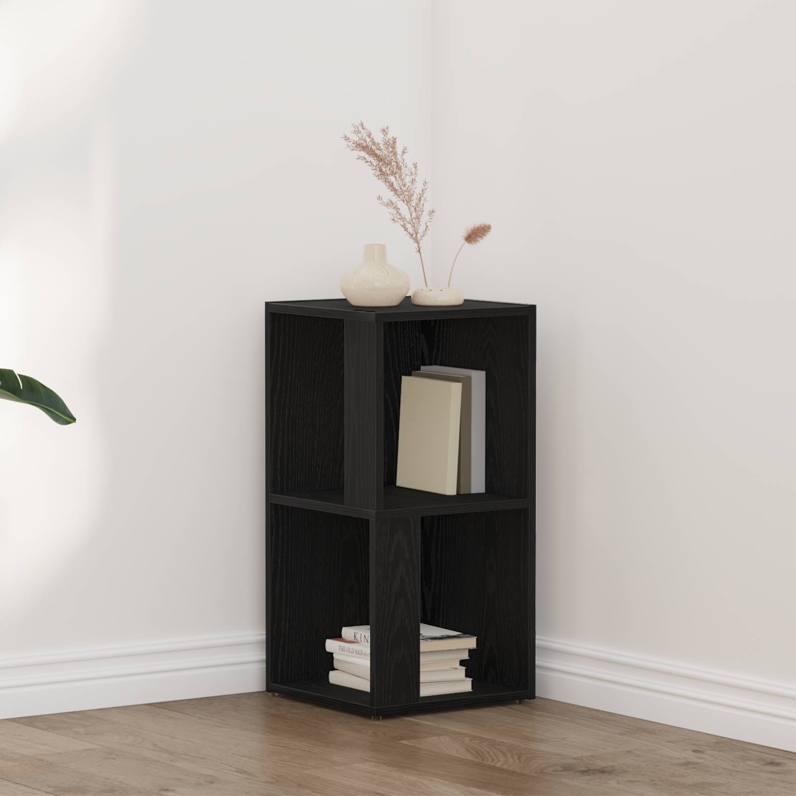 vidaXL Eckschrank Schwarz Eiche 33x33x67 cm Holzwerkstoff