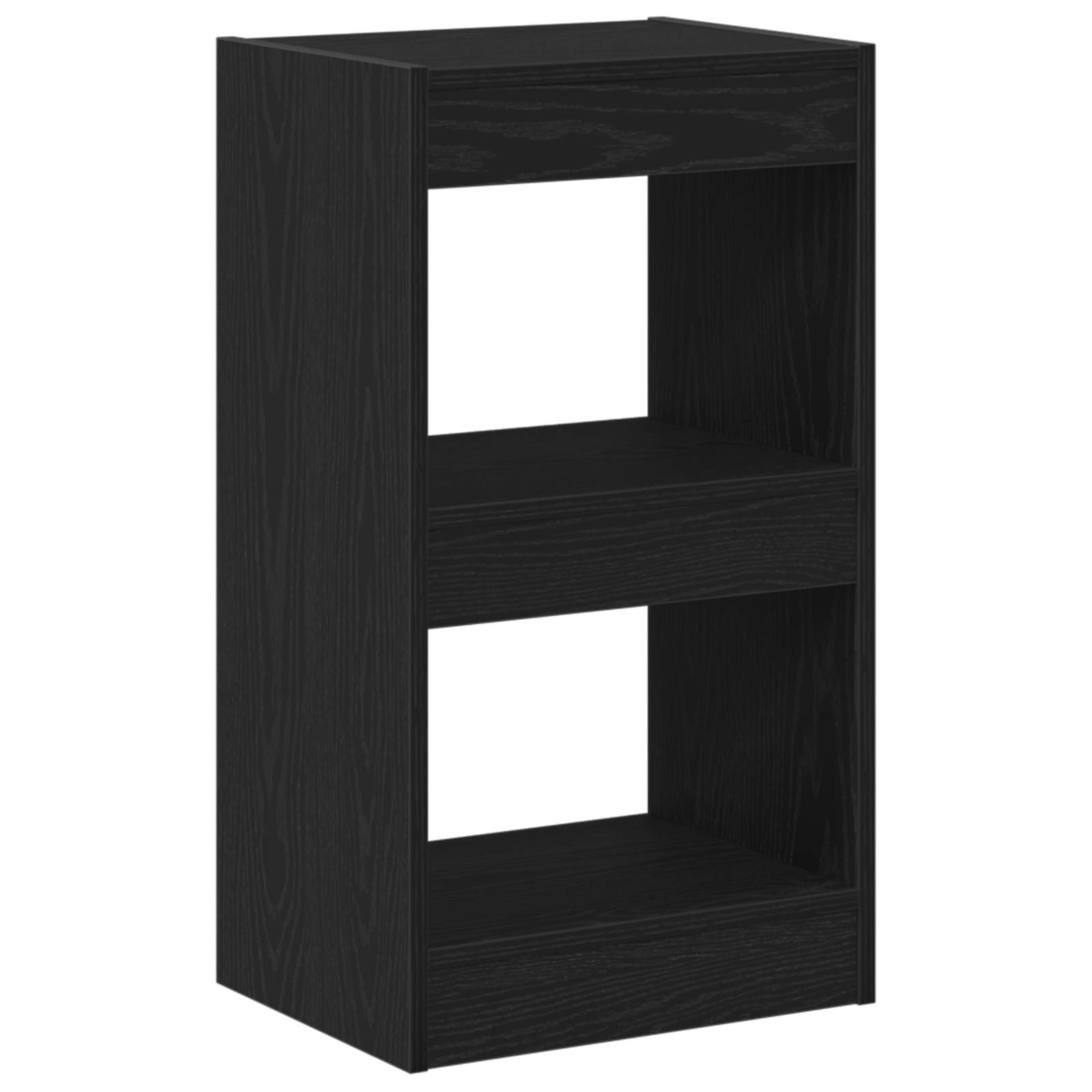 vidaXL Bücherregal/Raumteiler Schwarz Eiche 40x30x71,5 cm