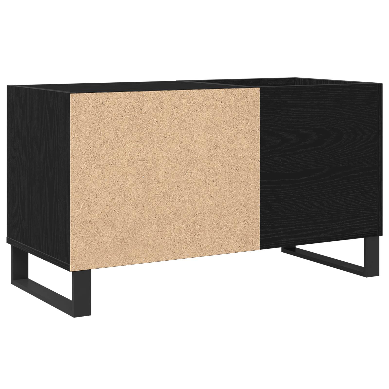 vidaXL Plattenschrank Schwarz Eiche 84,5x38x48 cm Holzwerkstoff