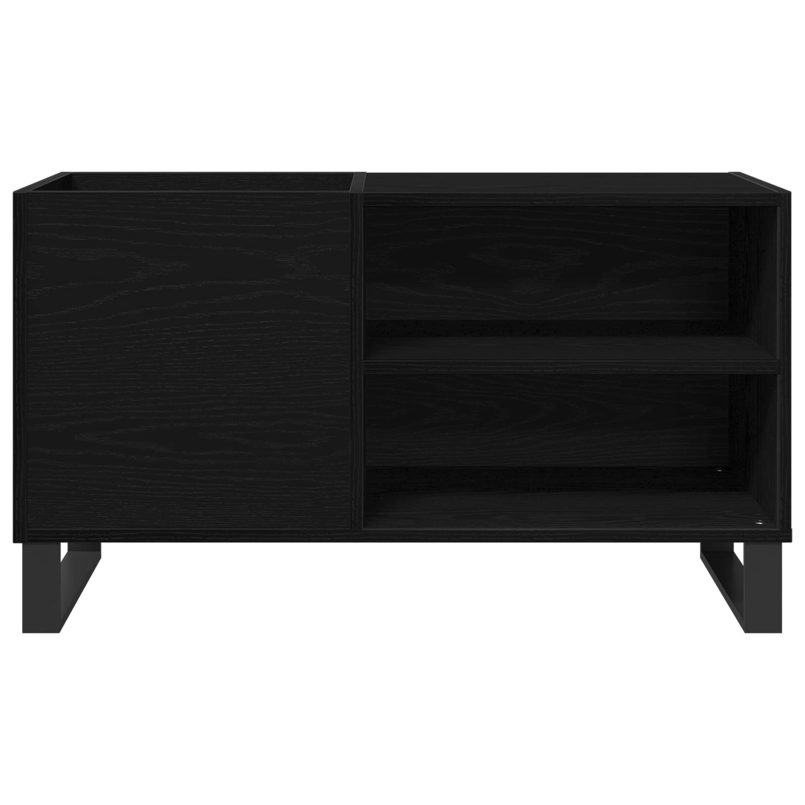 vidaXL Plattenschrank Schwarz Eiche 84,5x38x48 cm Holzwerkstoff