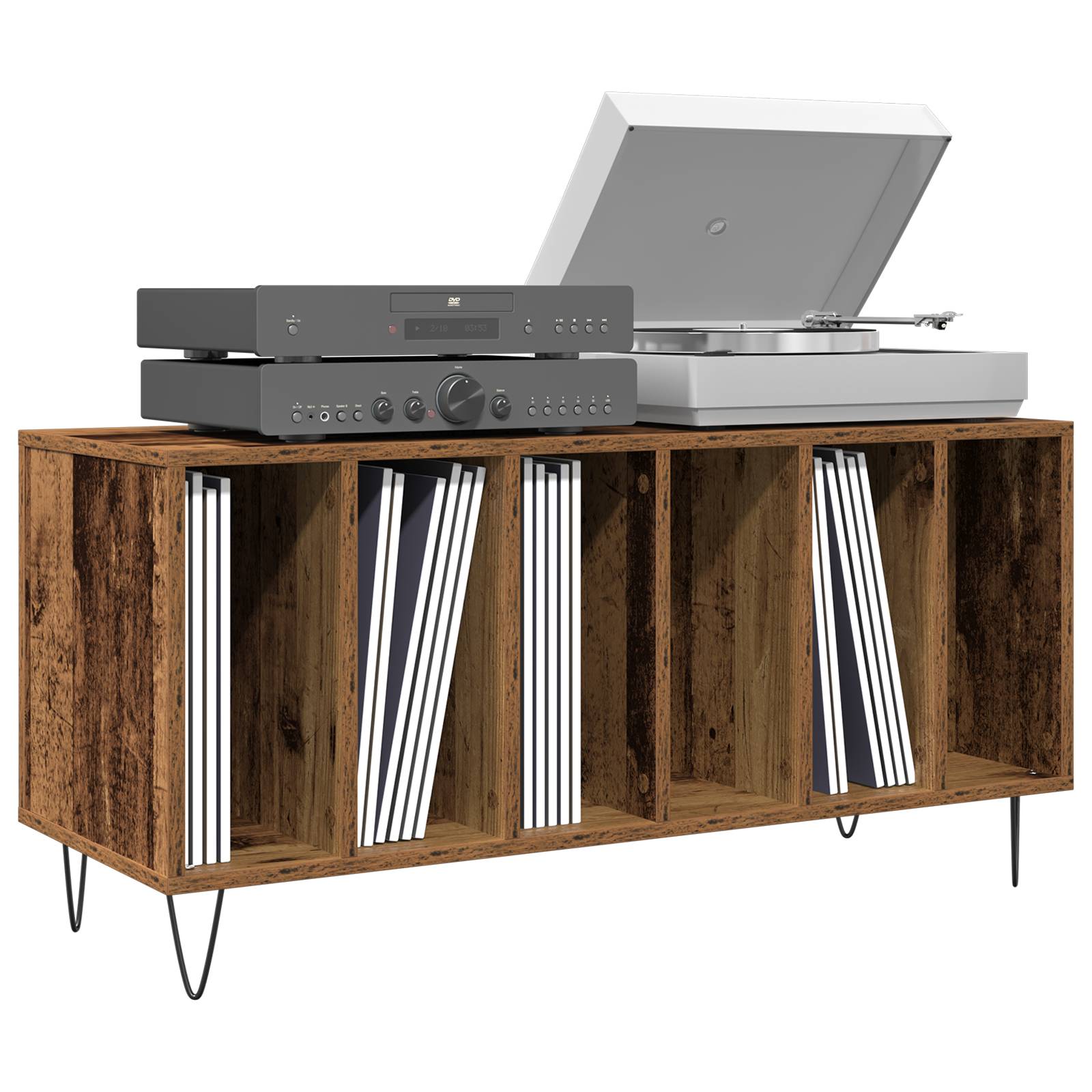 vidaXL Schallplattenschrank Artisan Oak 100x38x48 cm Holzwerkstoff