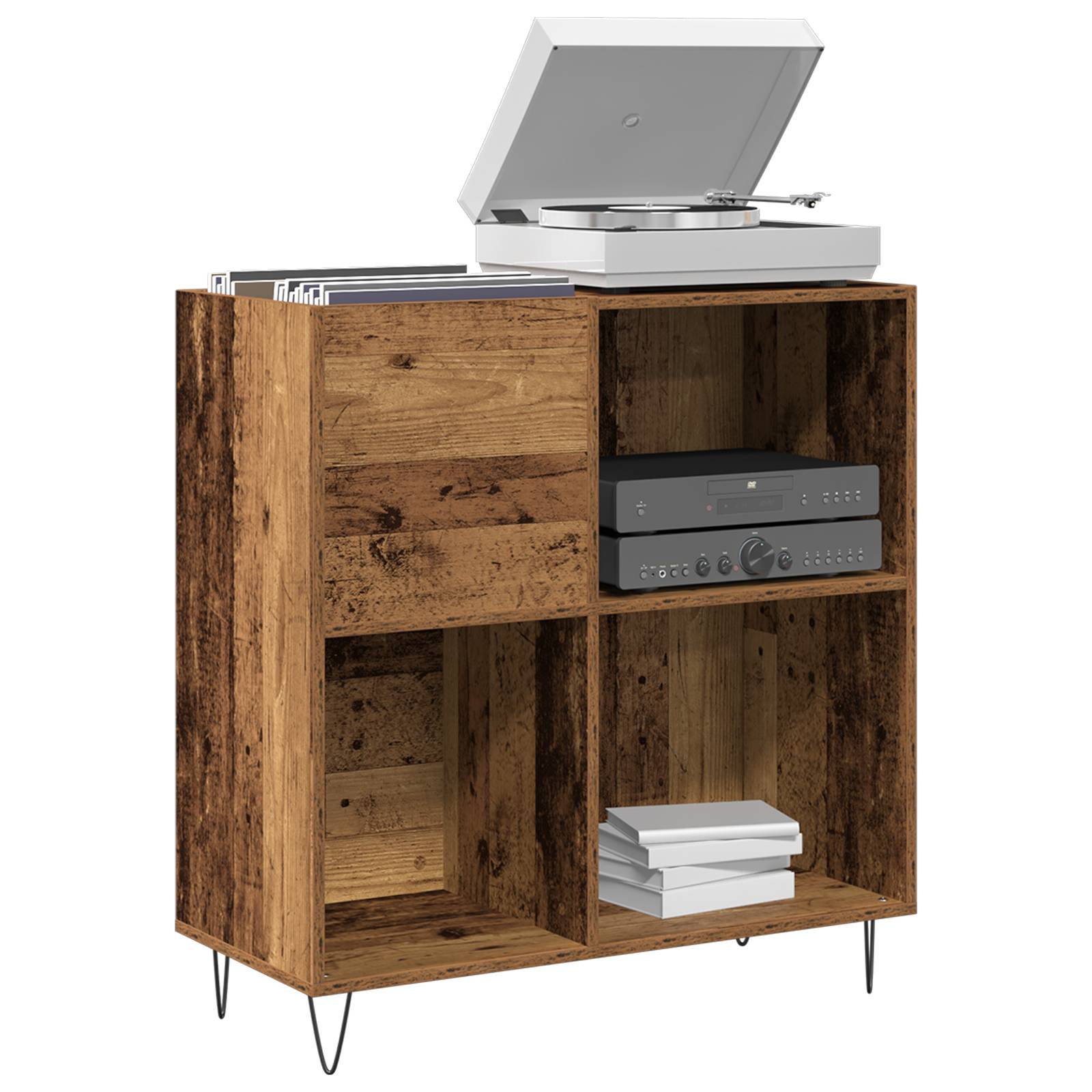 vidaXL Schallplattenschrank Artisan Eiche 84,5x38x90 cm Holzwerkstoff