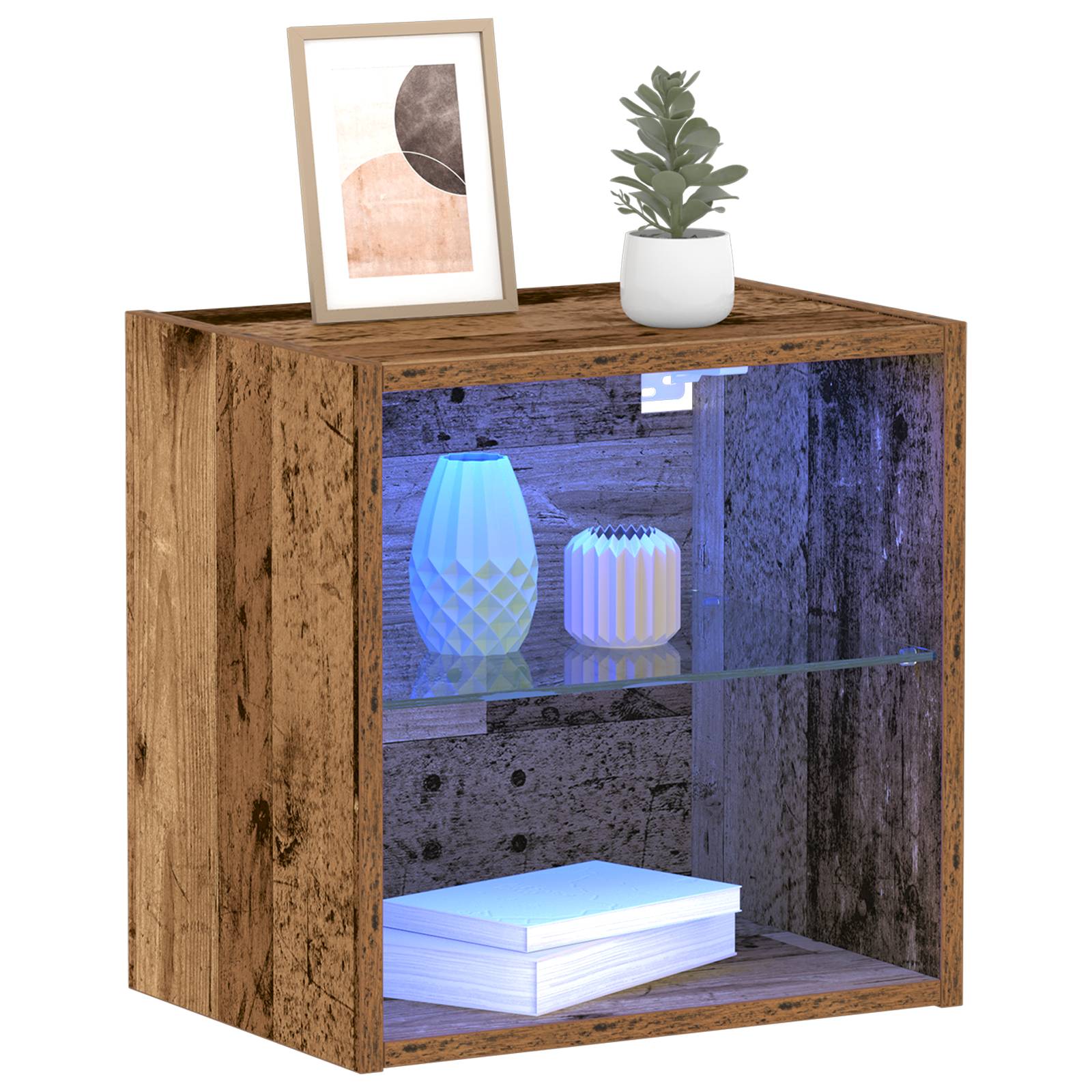 vidaXL Schweberegal Altholz 40x28,5x40 cm Holzwerkstoff